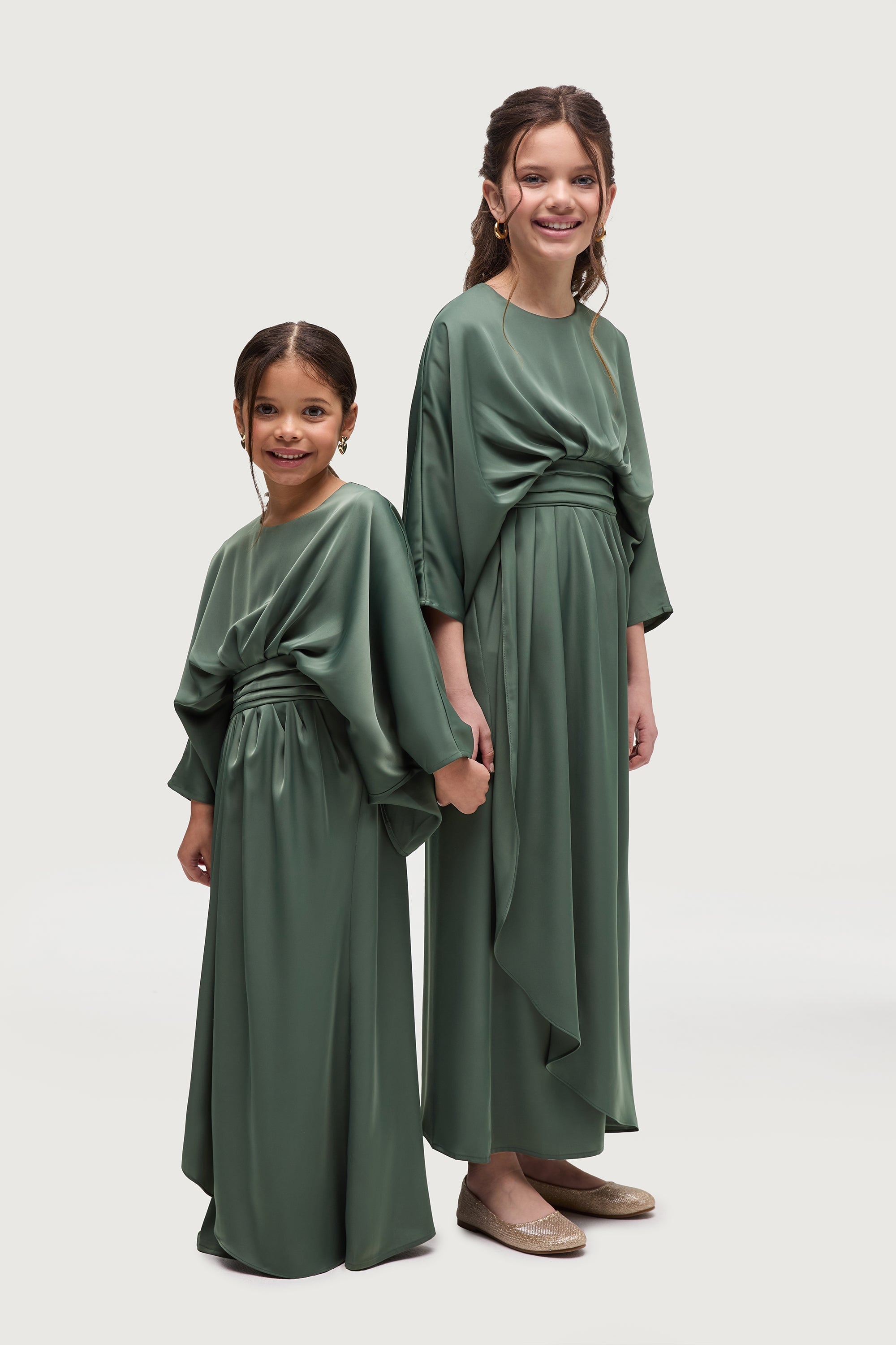 Maleeka Dress - Sage (Girls) Dresses Veiled 