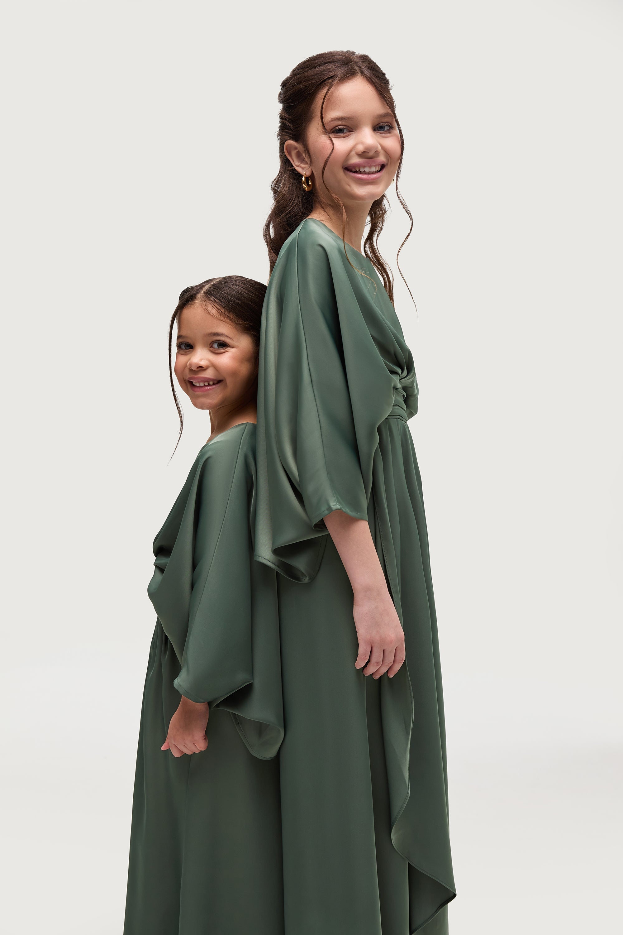 Maleeka Dress - Sage (Girls) Dresses Veiled 