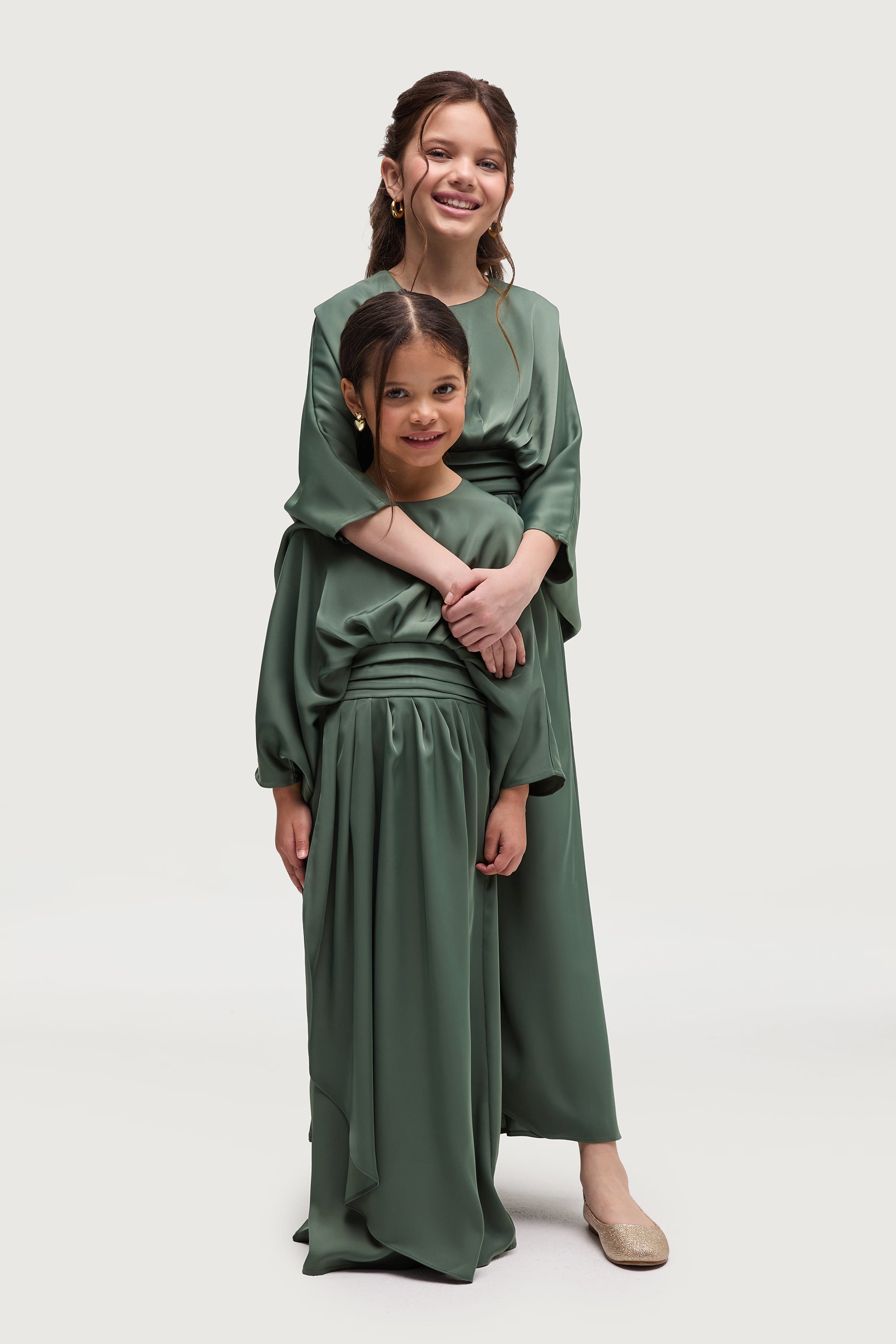 Maleeka Dress - Sage (Girls) Dresses Veiled 