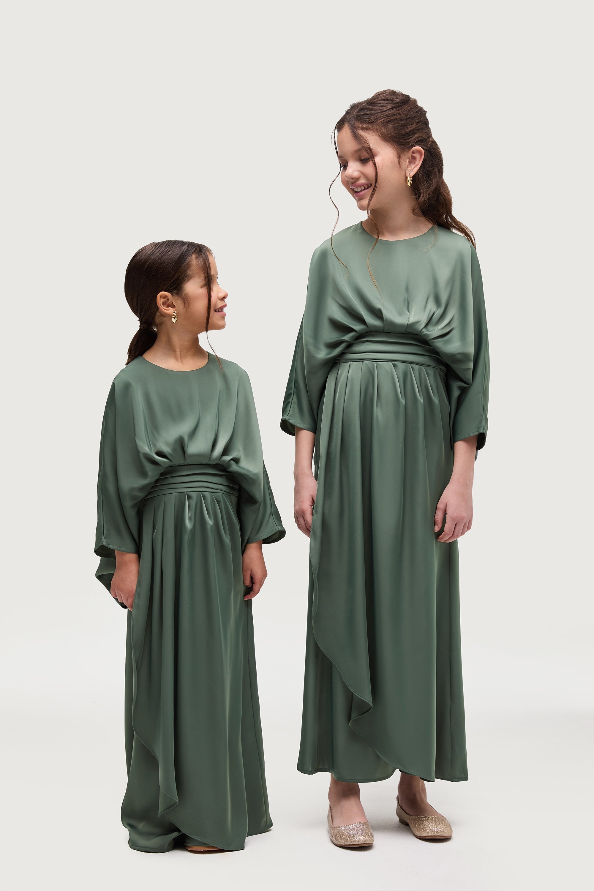 Maleeka Dress - Sage (Girls) Dresses Veiled 