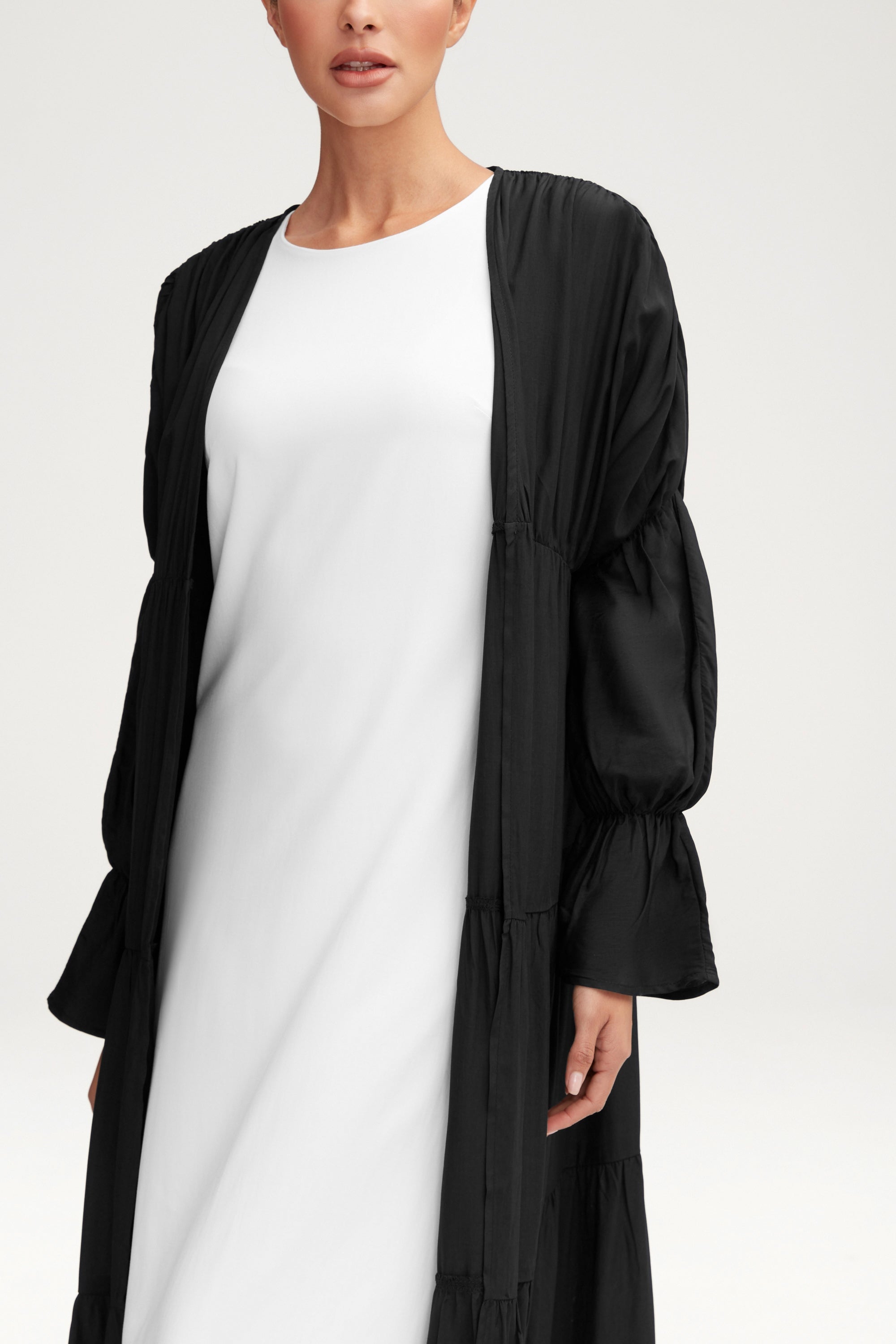 Malika Open Abaya - Black Clothing Veiled 