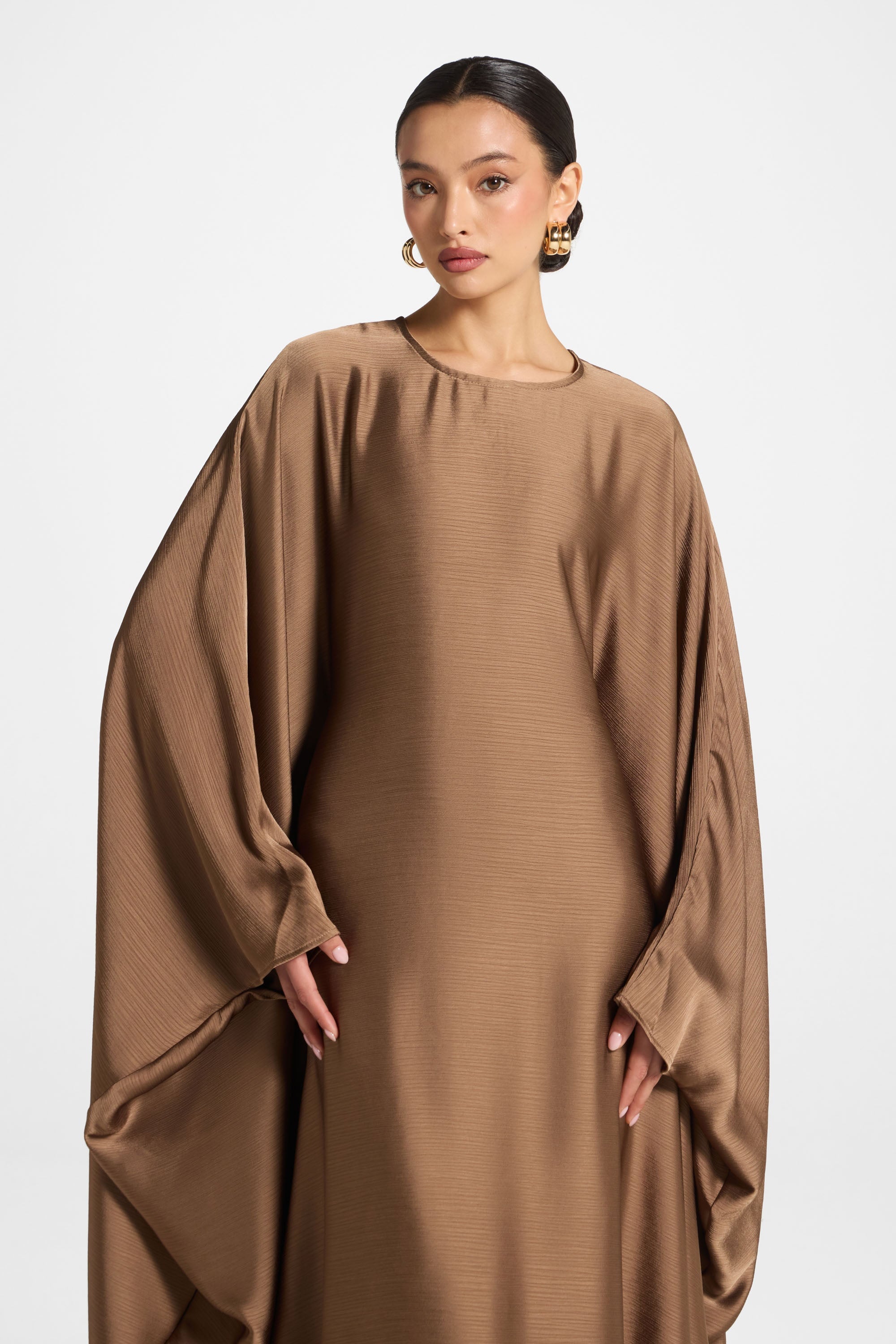 Maria Butterfly Abaya - Truffle Abayas Veiled 