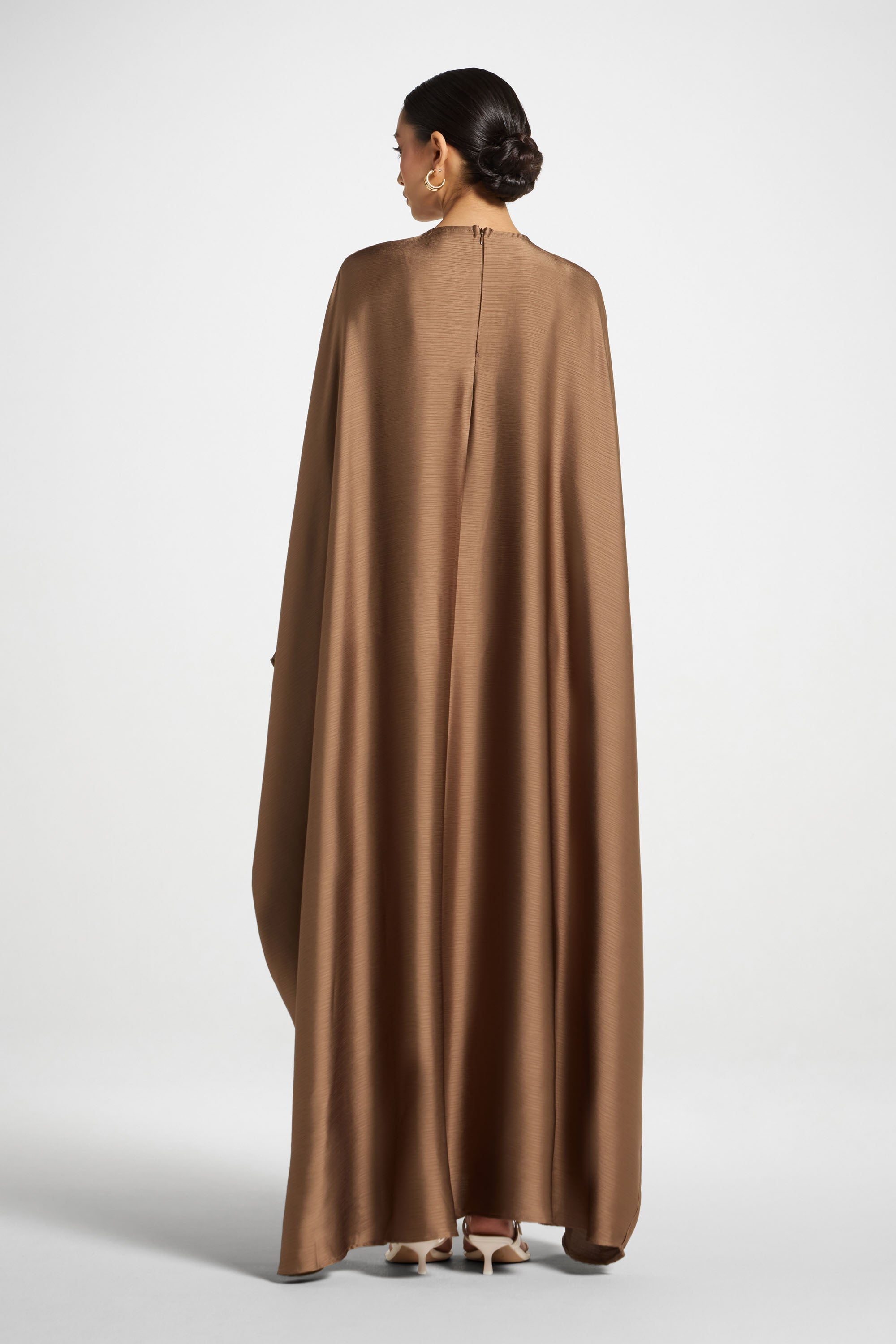 Maria Butterfly Abaya - Truffle Abayas Veiled 