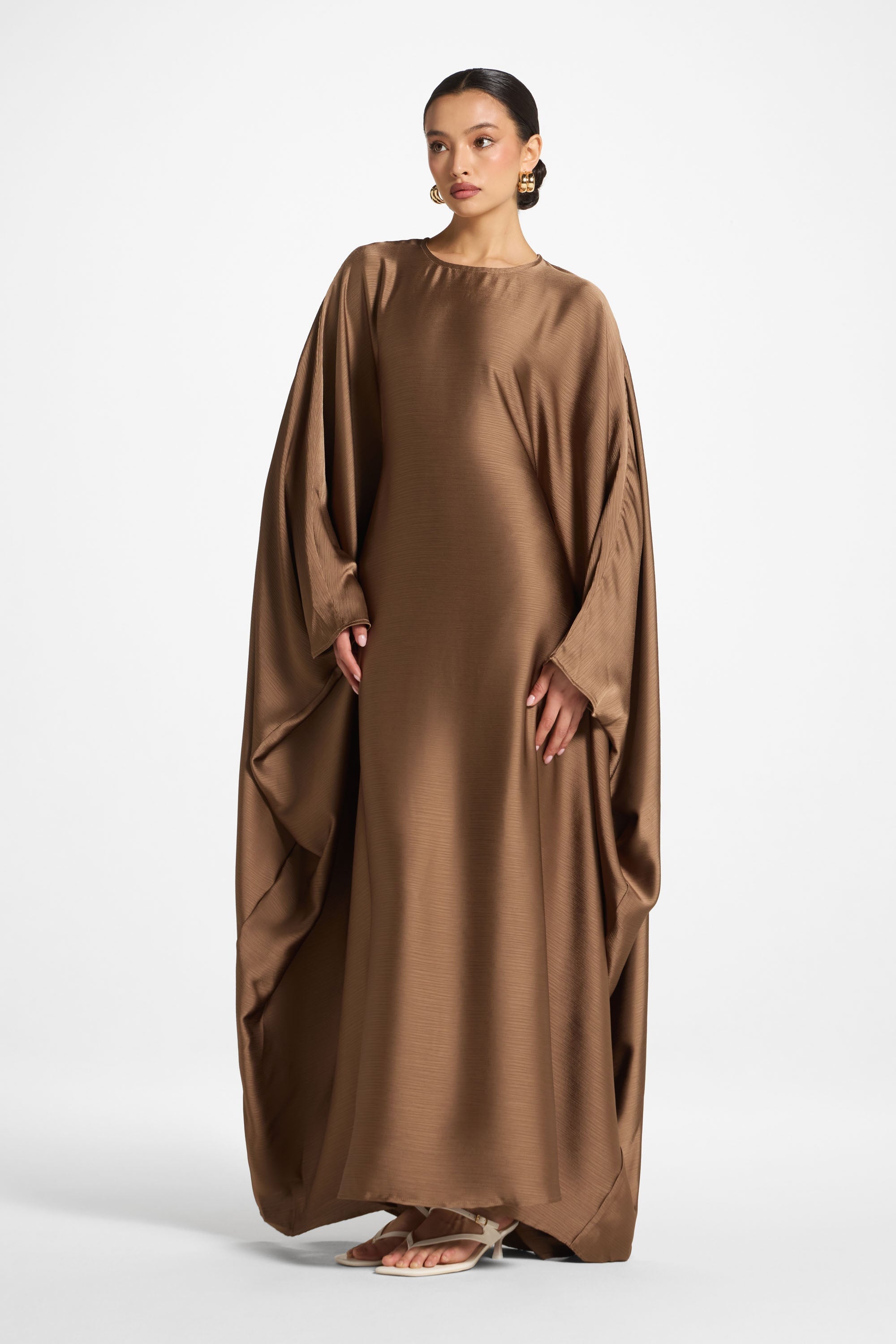 Maria Butterfly Abaya - Truffle Abayas Veiled 