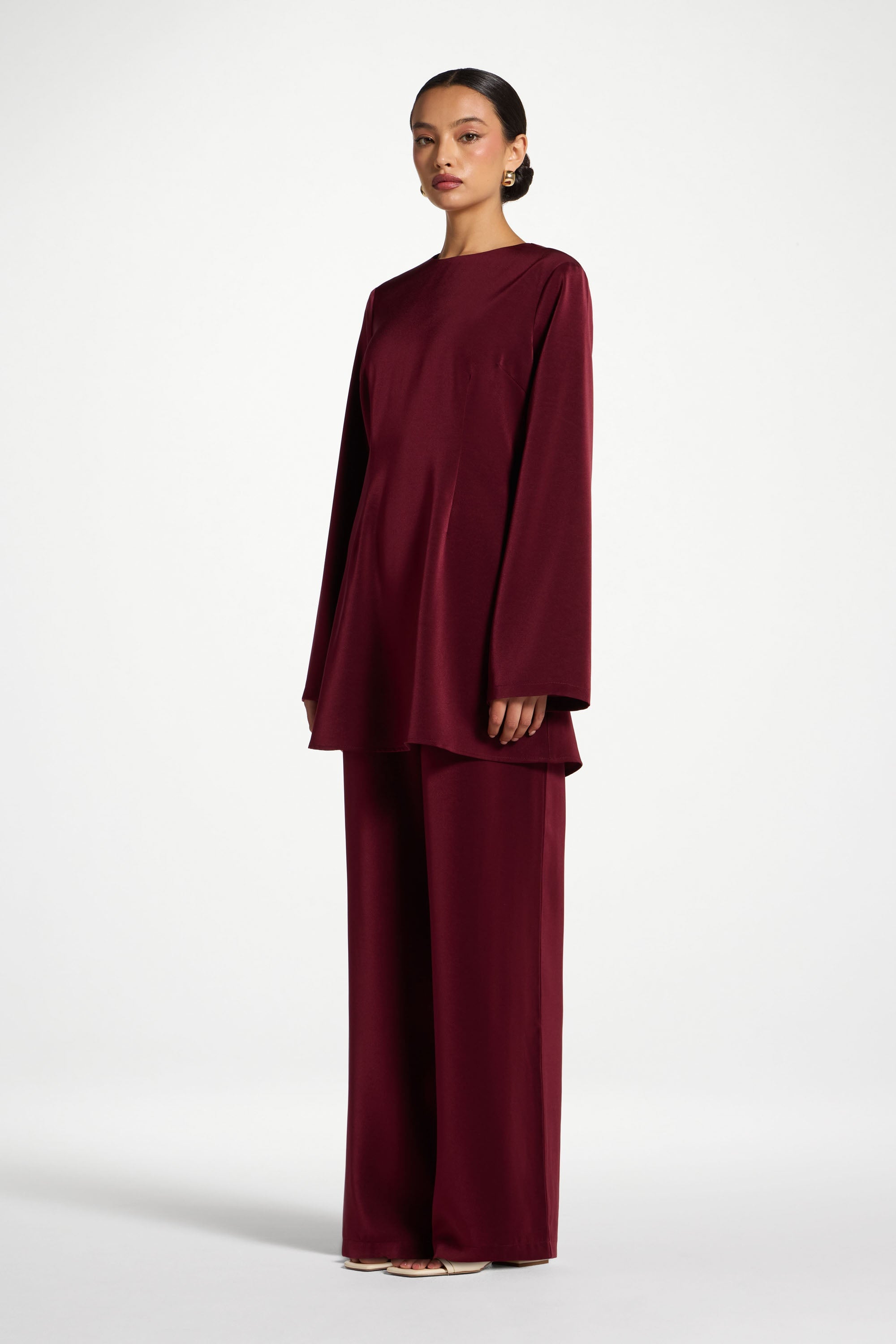 Matching Top & Pants Set- Pomegranate Abayas Veiled 