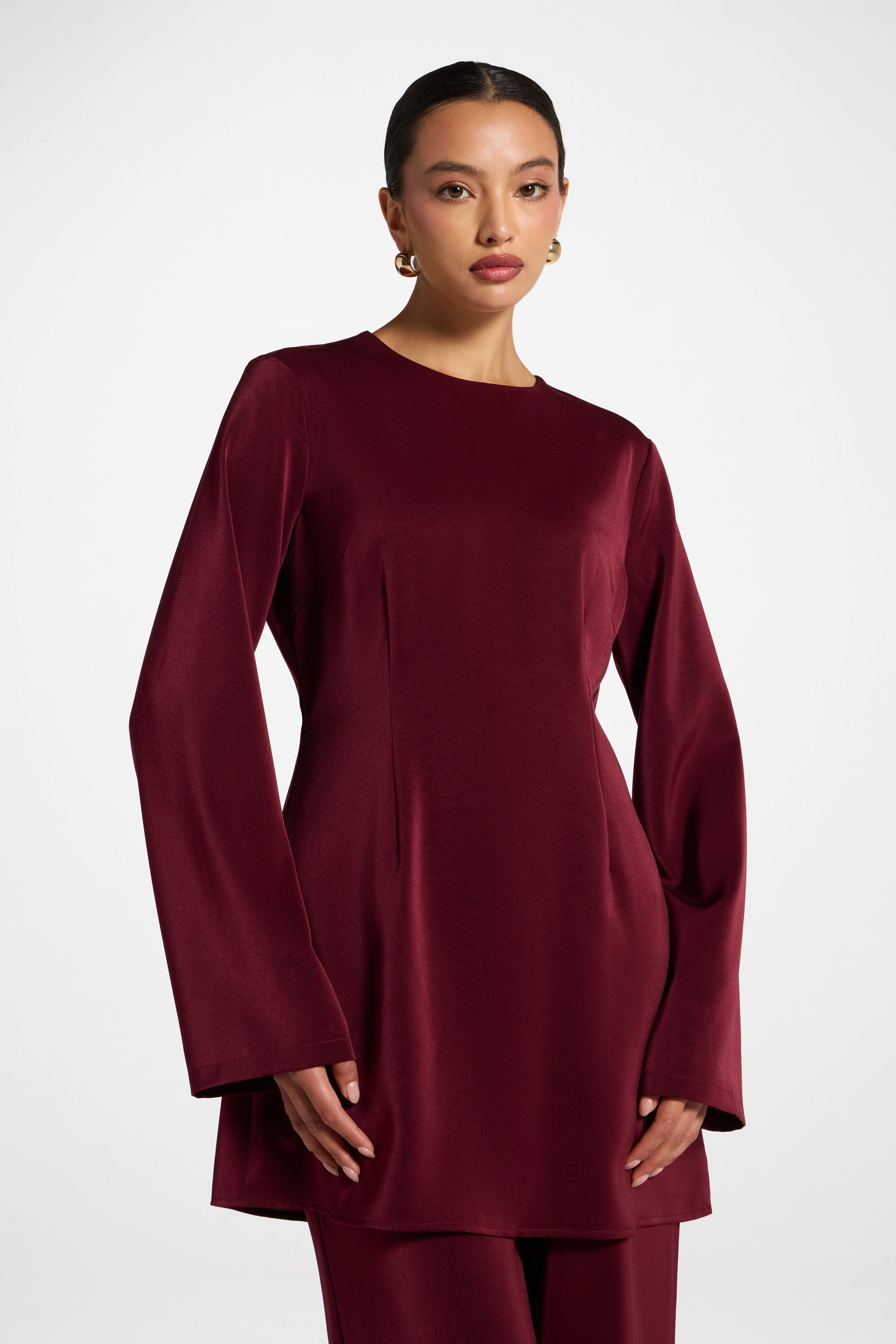 Matching Top & Pants Set- Pomegranate Abayas Veiled 