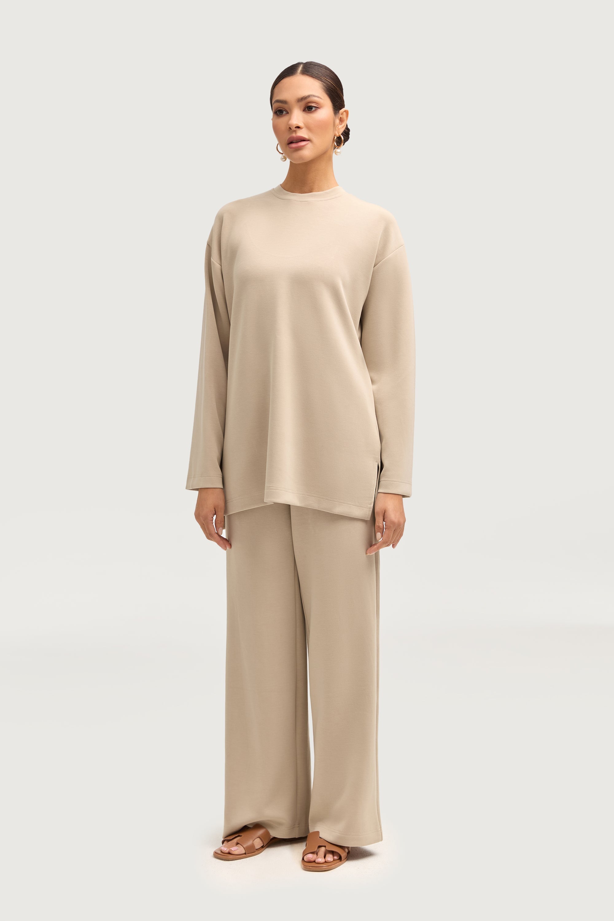 Maya Everyday Wide Leg Pants - Cloud Bottoms Veiled Collection 