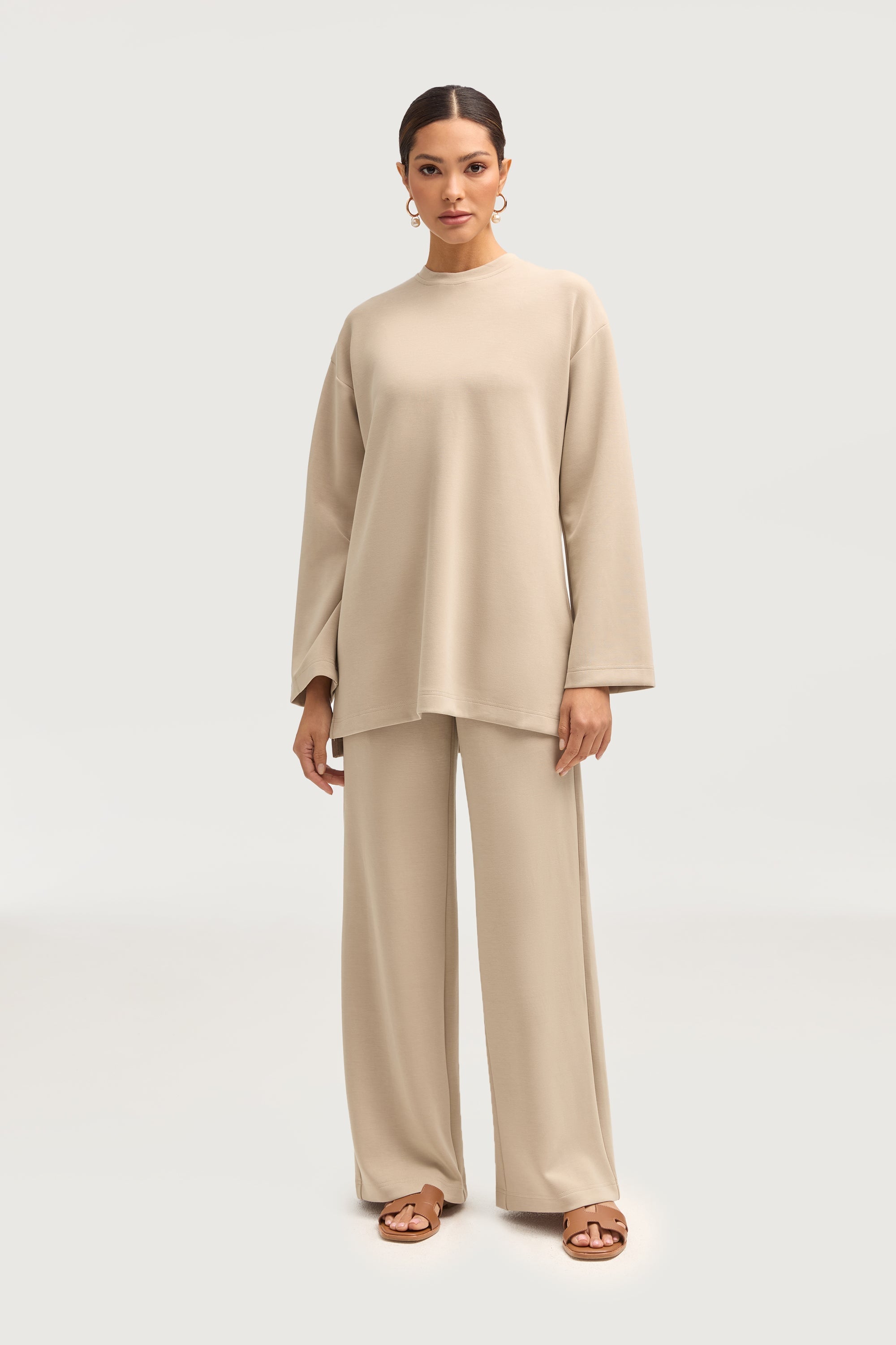 Maya Everyday Wide Leg Pants - Cloud Bottoms Veiled Collection 