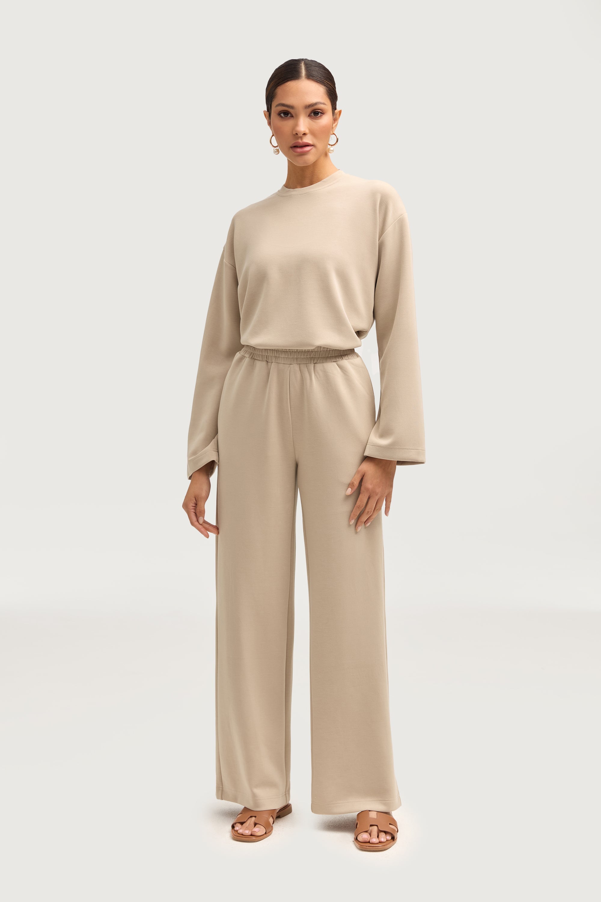 Maya Everyday Wide Leg Pants - Cloud Bottoms Veiled Collection 