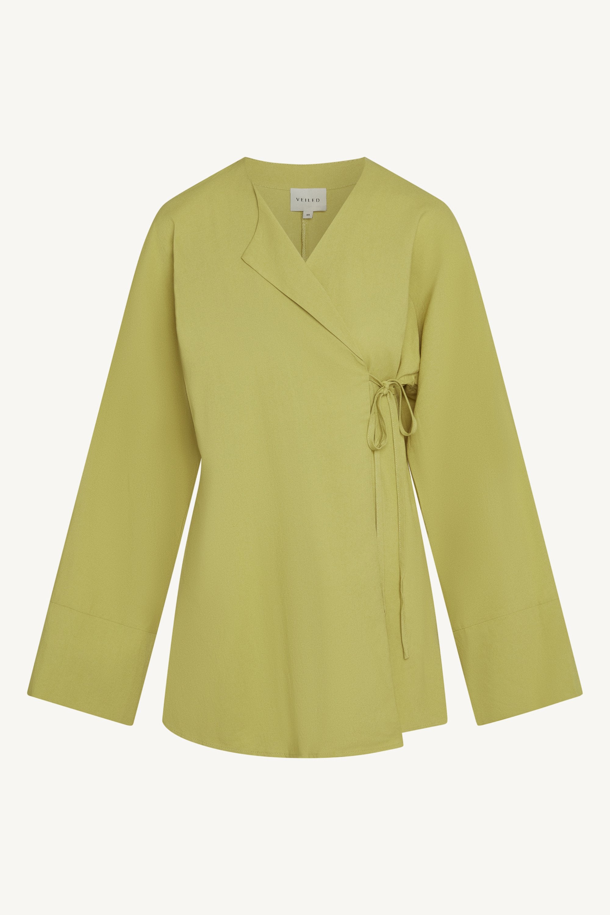 Maya Linen Matching Top & Pants Set - Citron Abayas Veiled 