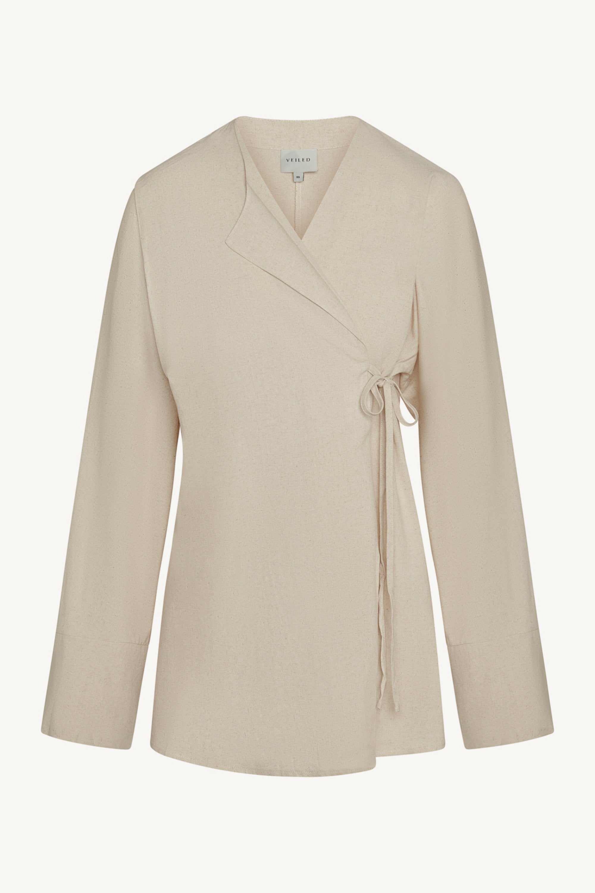 Maya Linen Matching Top & Pants Set - Off White Abayas Veiled 