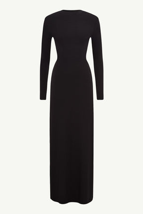 Melissa Jersey Maxi Dress with Wrap Skirt - Black Clothing saigonodysseyhotel 