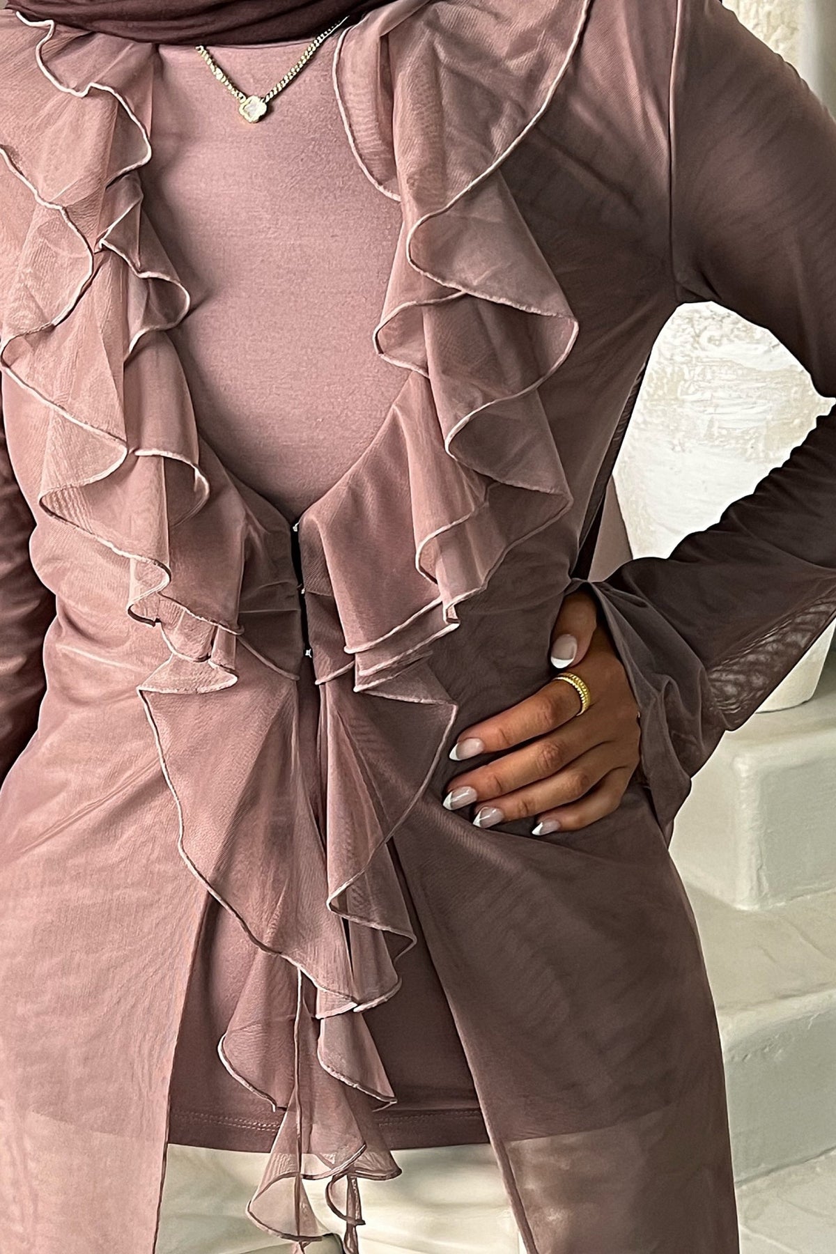 Mesh Ruffle Top Co-Ords & Matching Sets