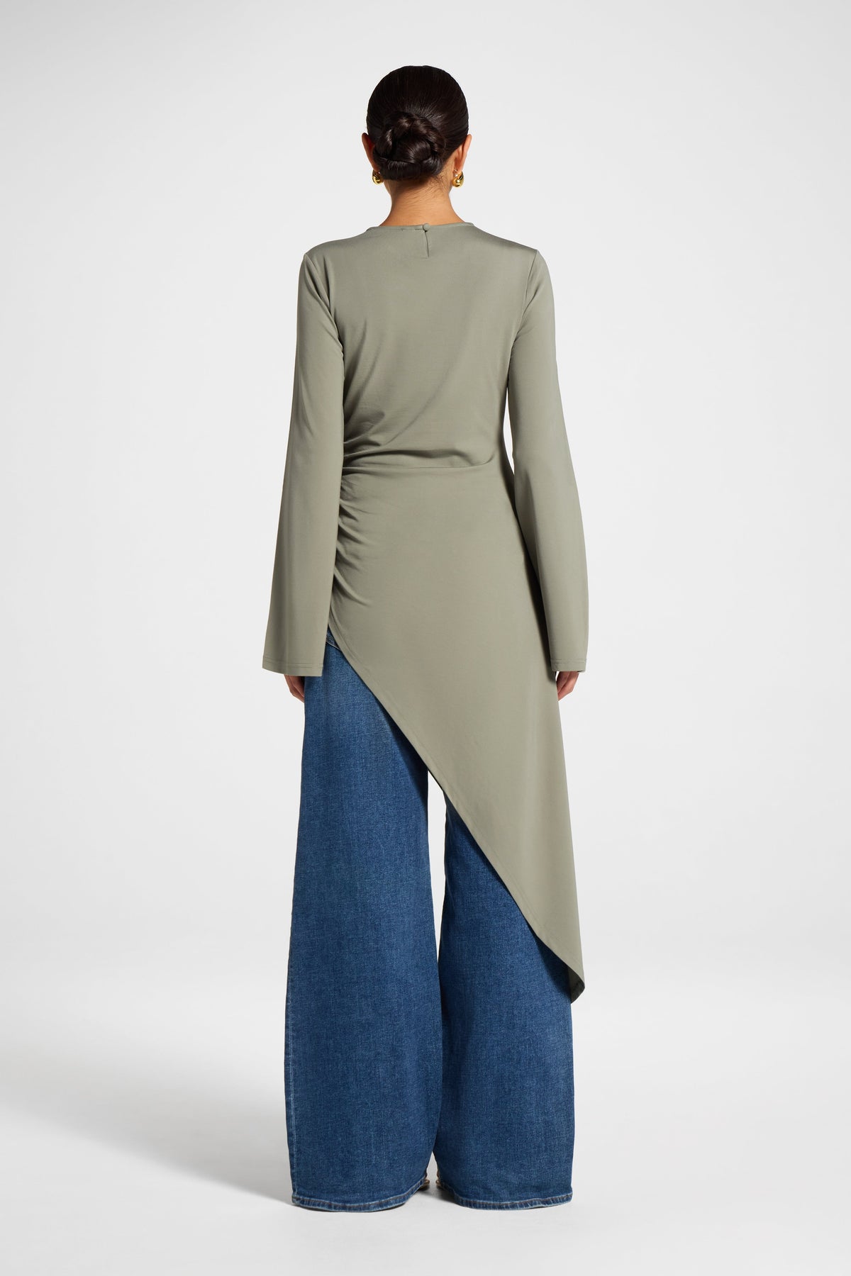 Midi Tunic Top - Sage Veiled 