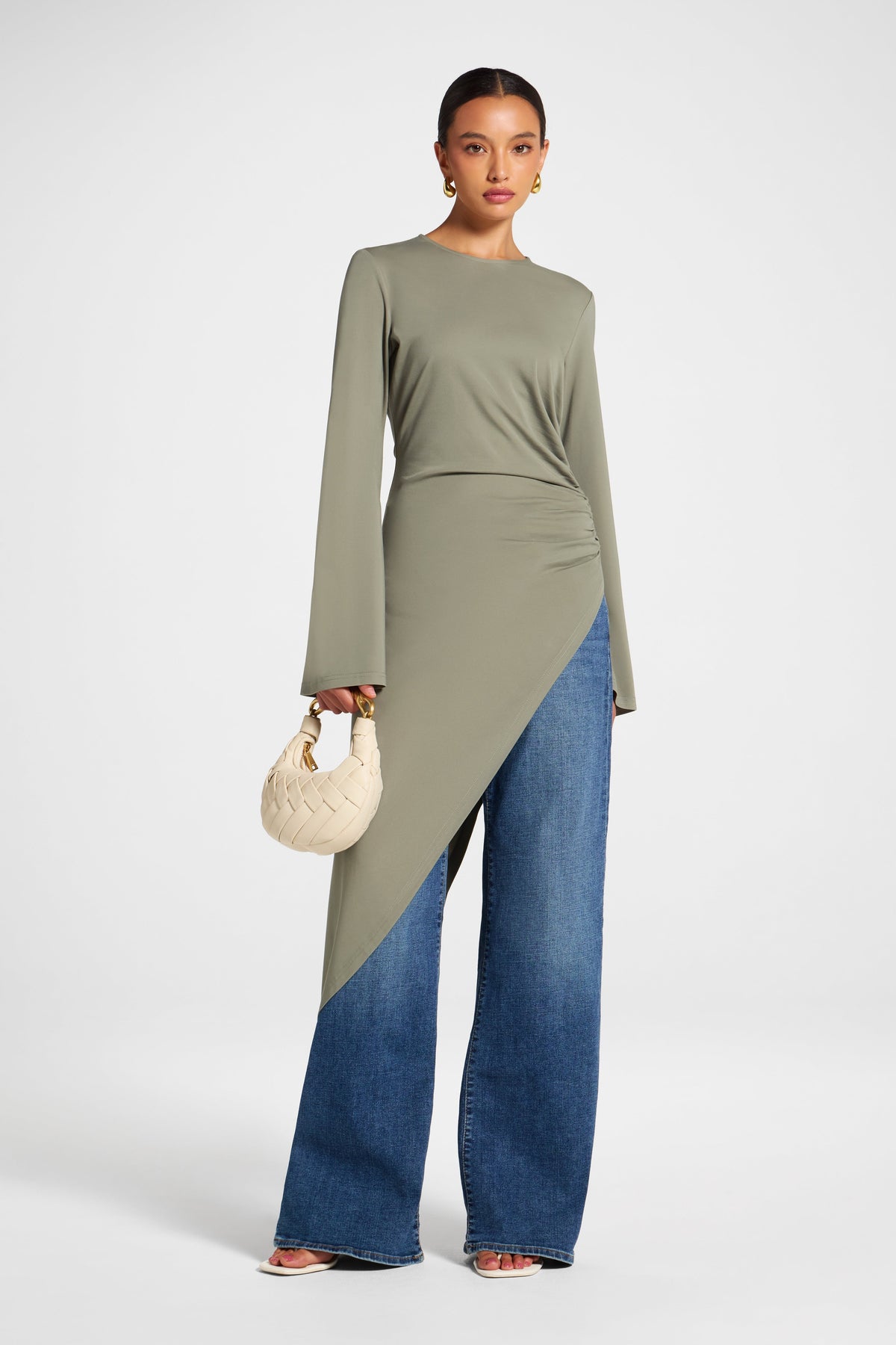 Midi Tunic Top - Sage Veiled 