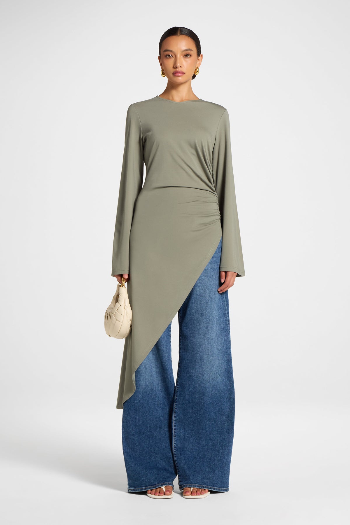 Midi Tunic Top - Sage Veiled 