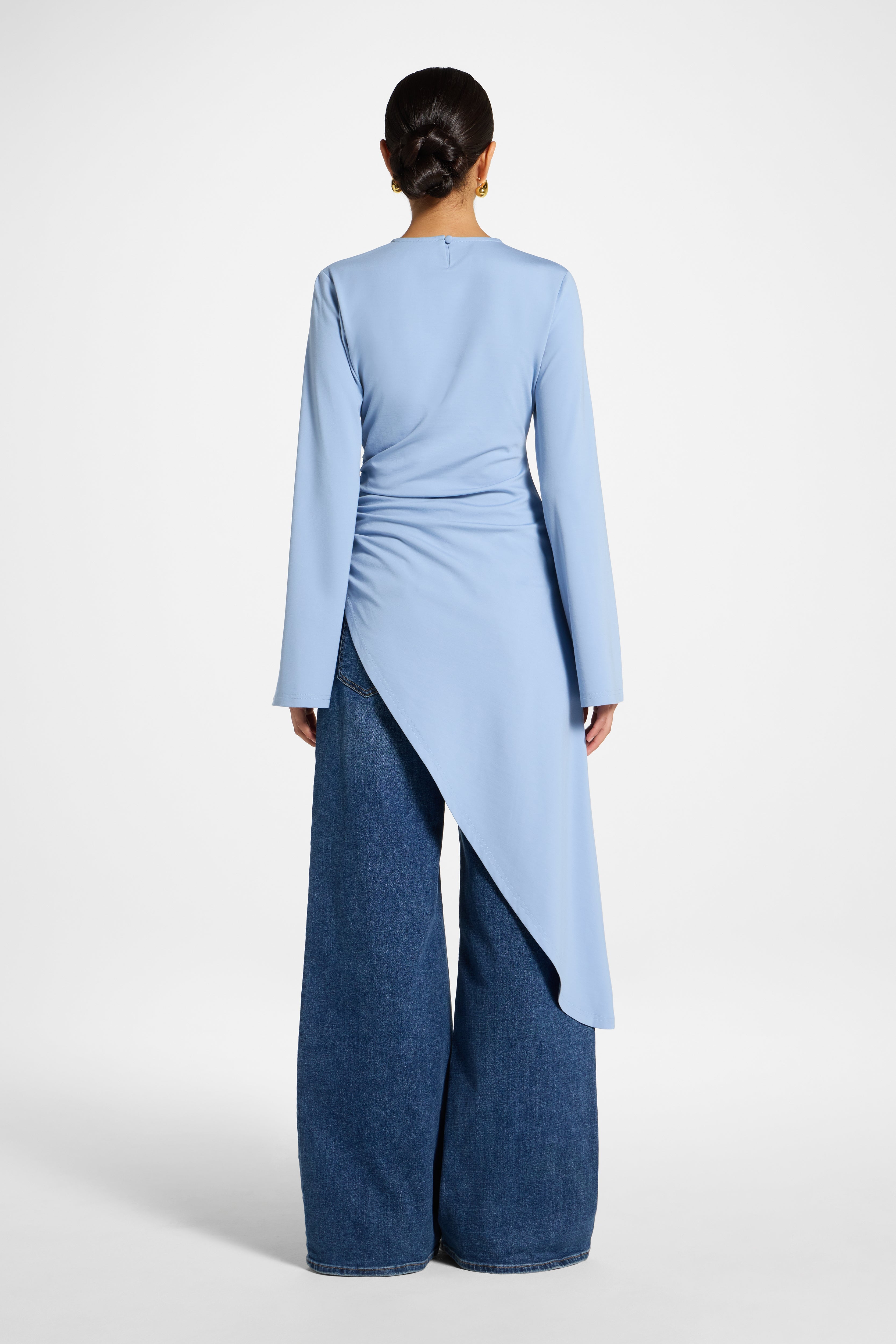Midi Tunic Top - Sky Abayas Veiled 
