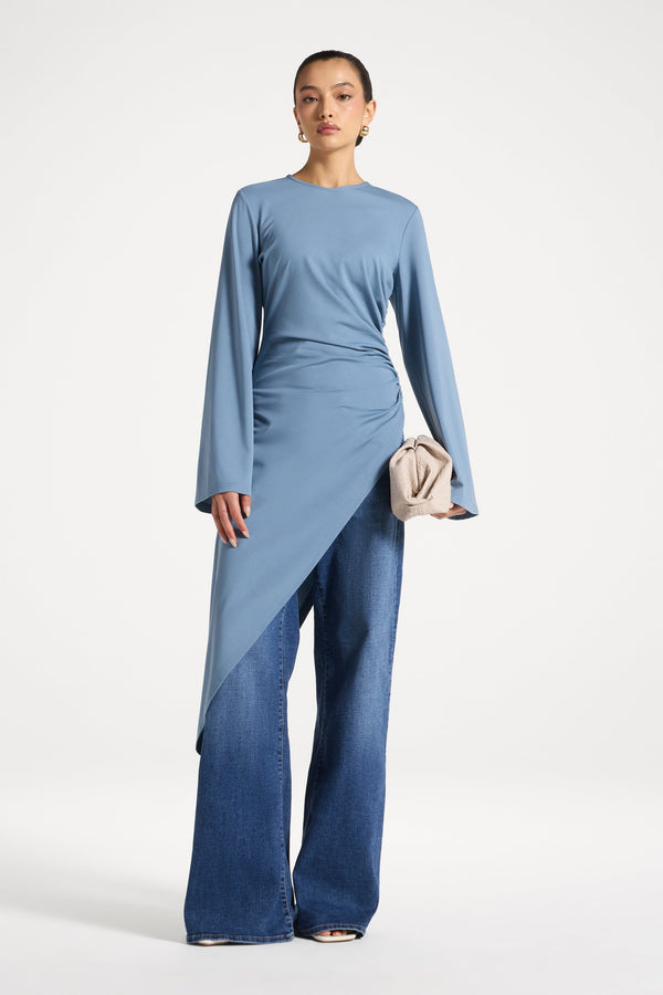 Midi Tunic Top - Steel Abayas Veiled 