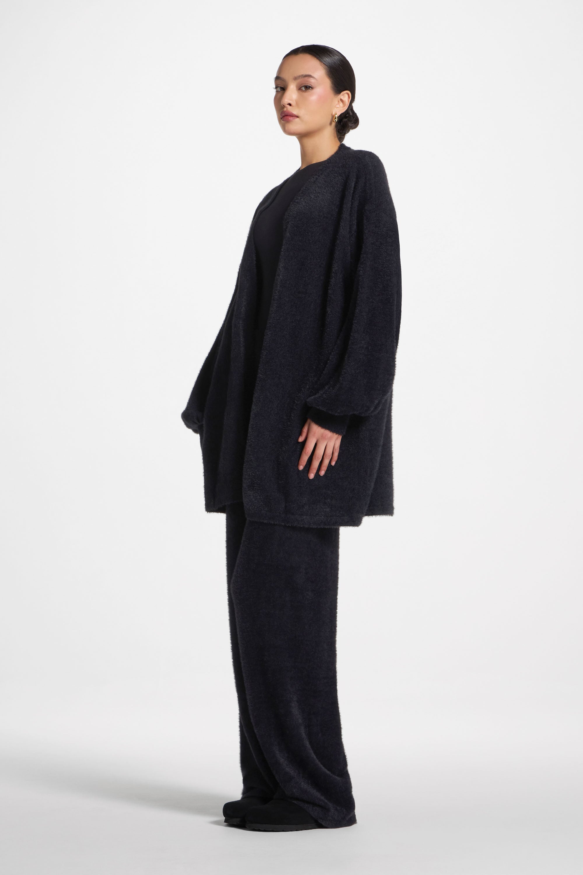 Mink Cardigan - Black Abayas Veiled 