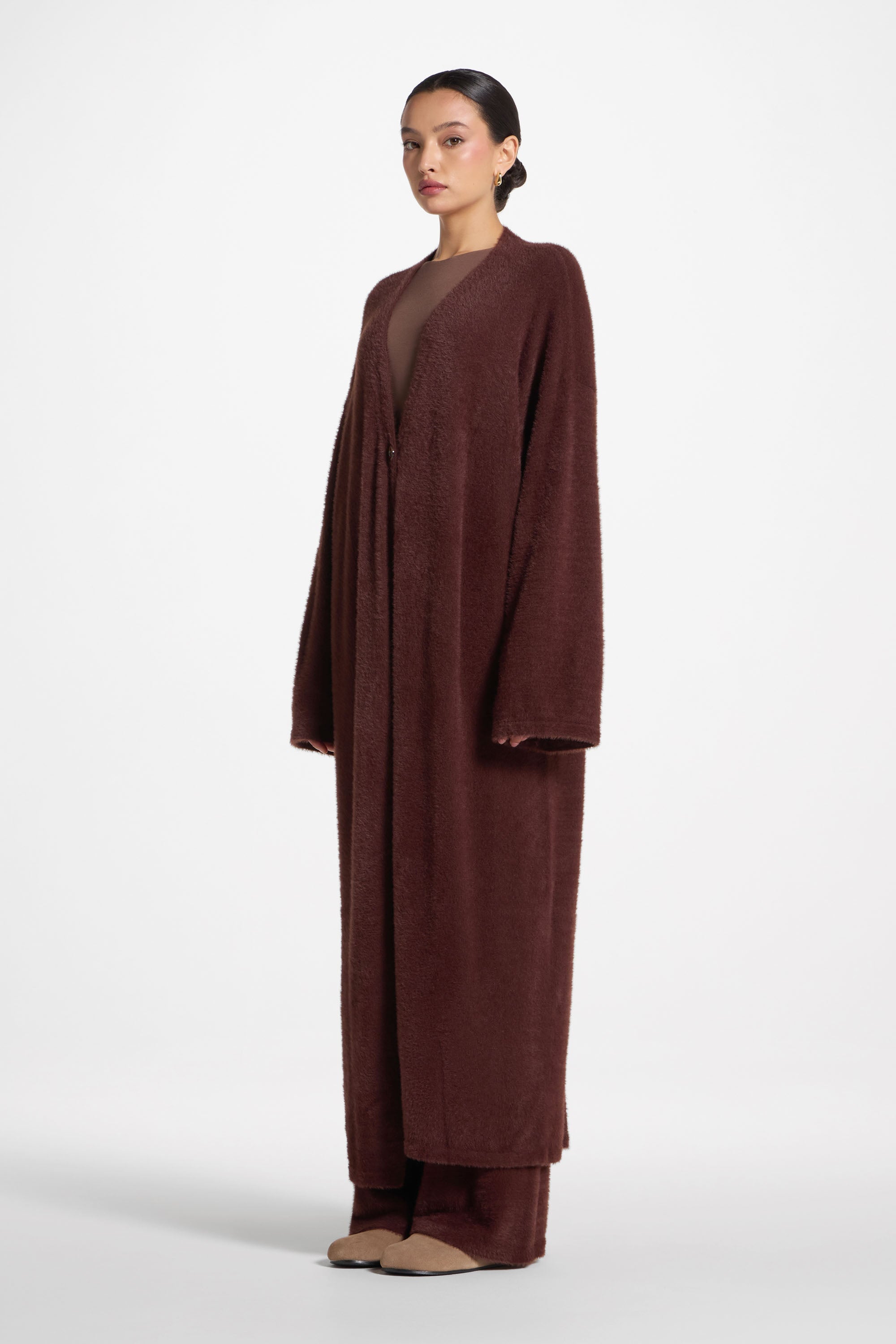 Mink Midi Cardigan Abayas Veiled 