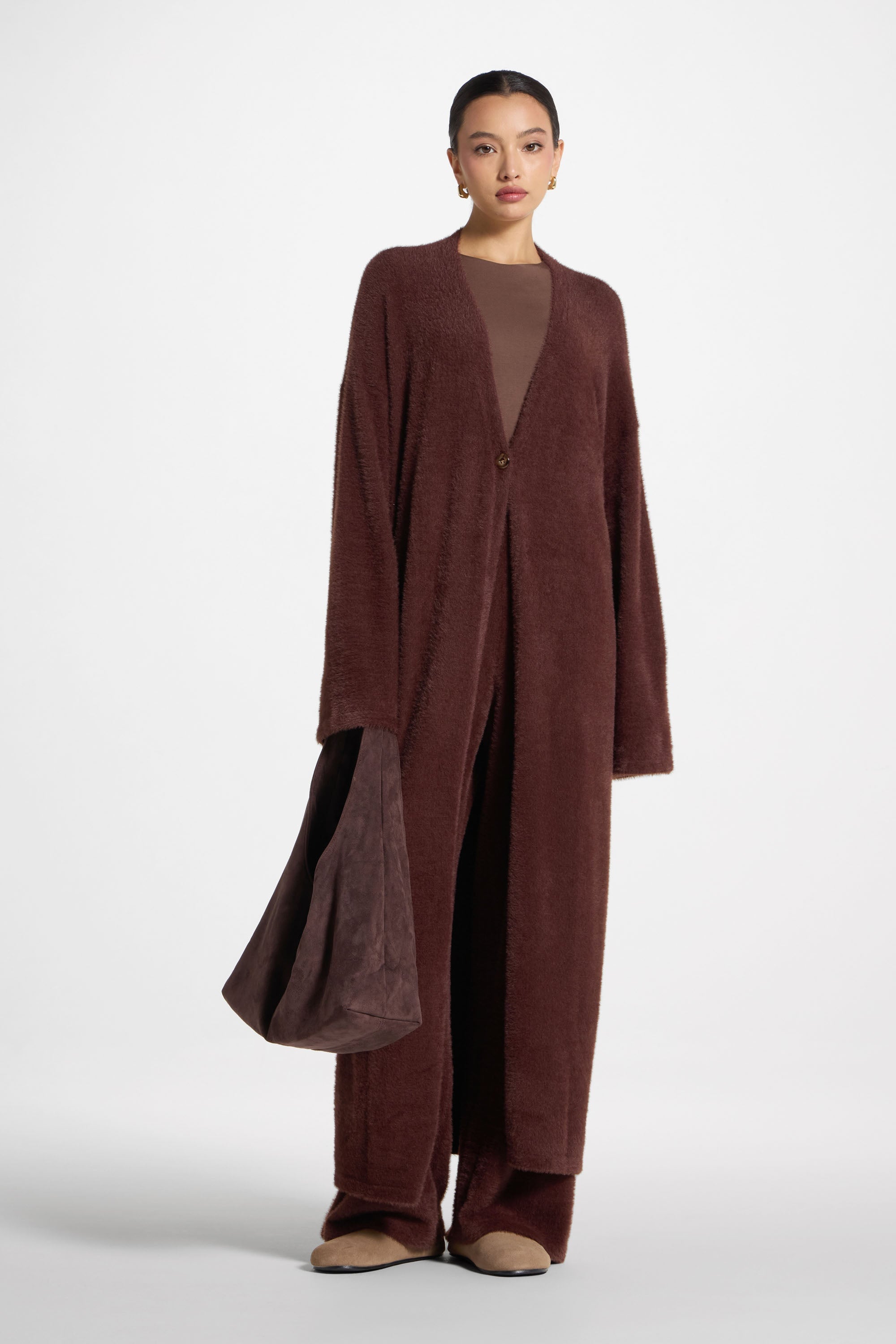 Mink Midi Cardigan Abayas Veiled 