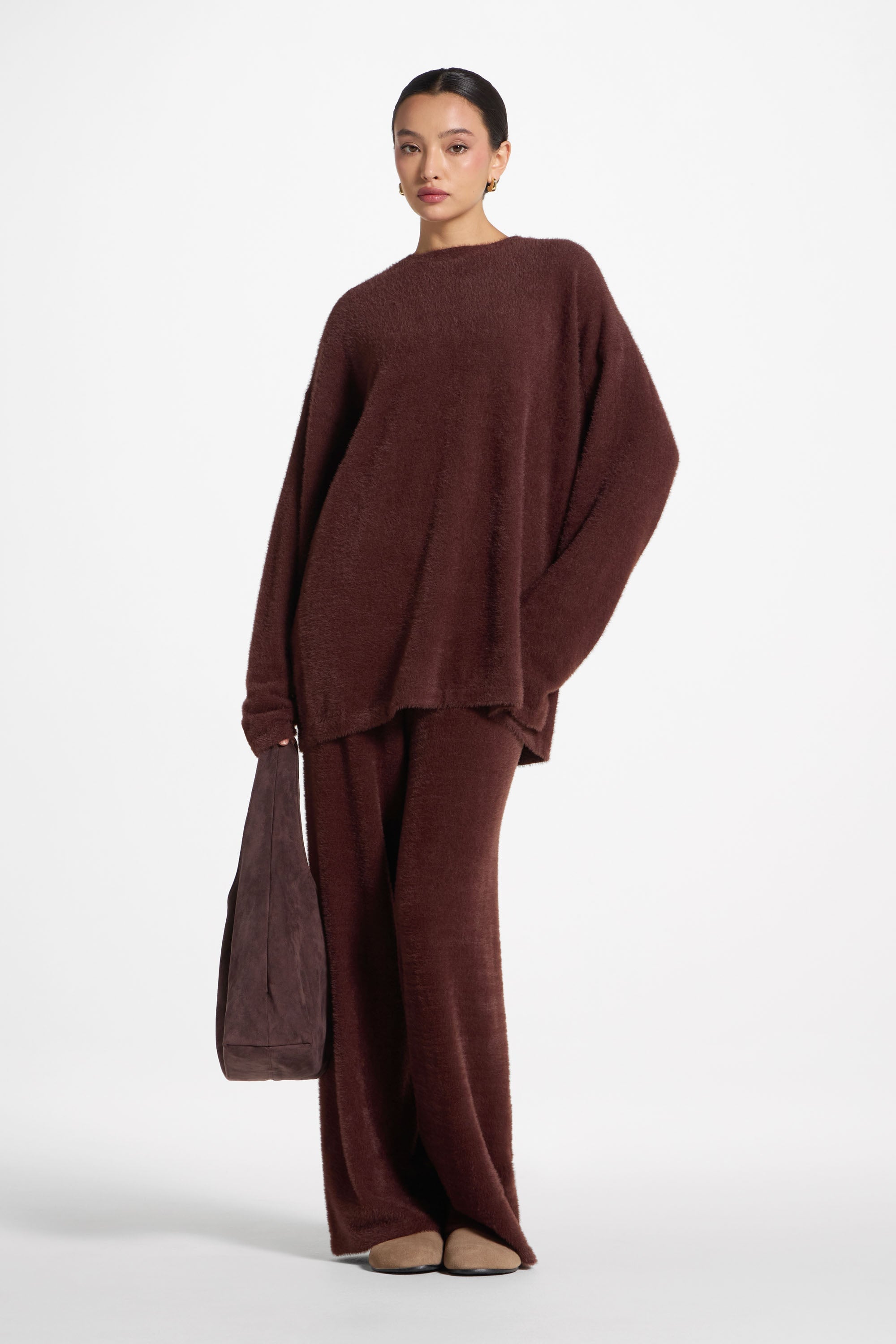 Mink Oversized Sweater - Brown Abayas Veiled 