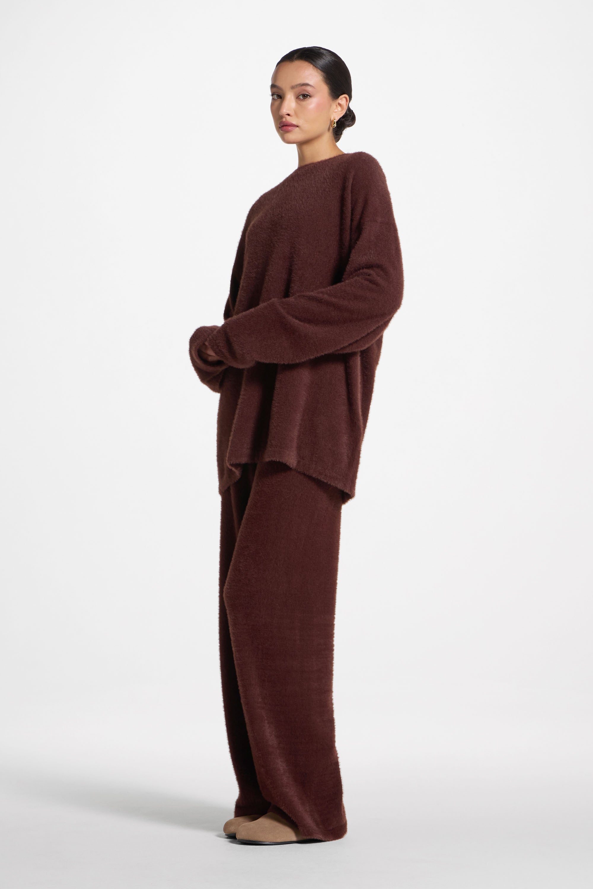 Mink Oversized Sweater - Brown Abayas Veiled 