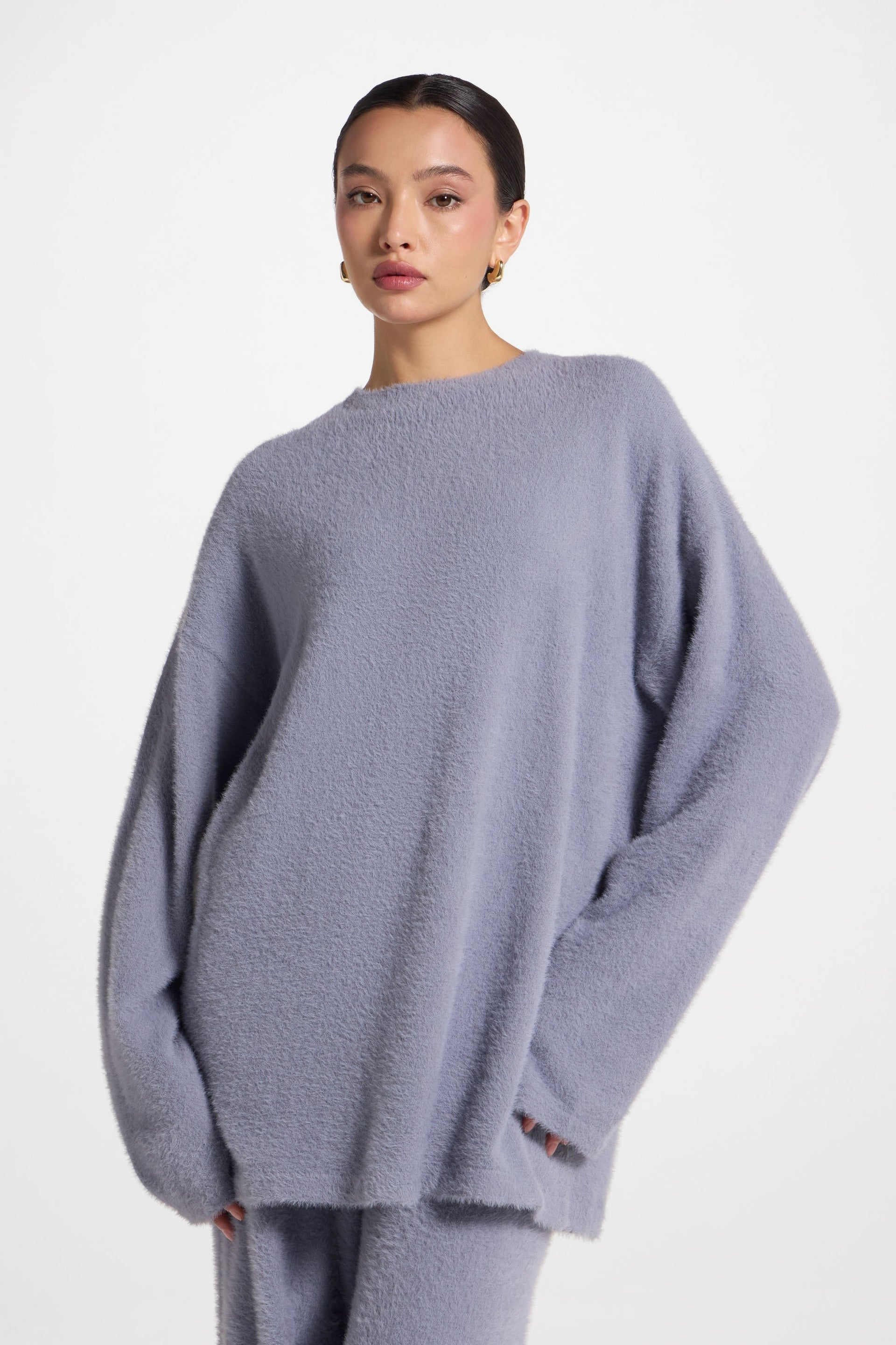 Mink Oversized Sweater - Rain - XS