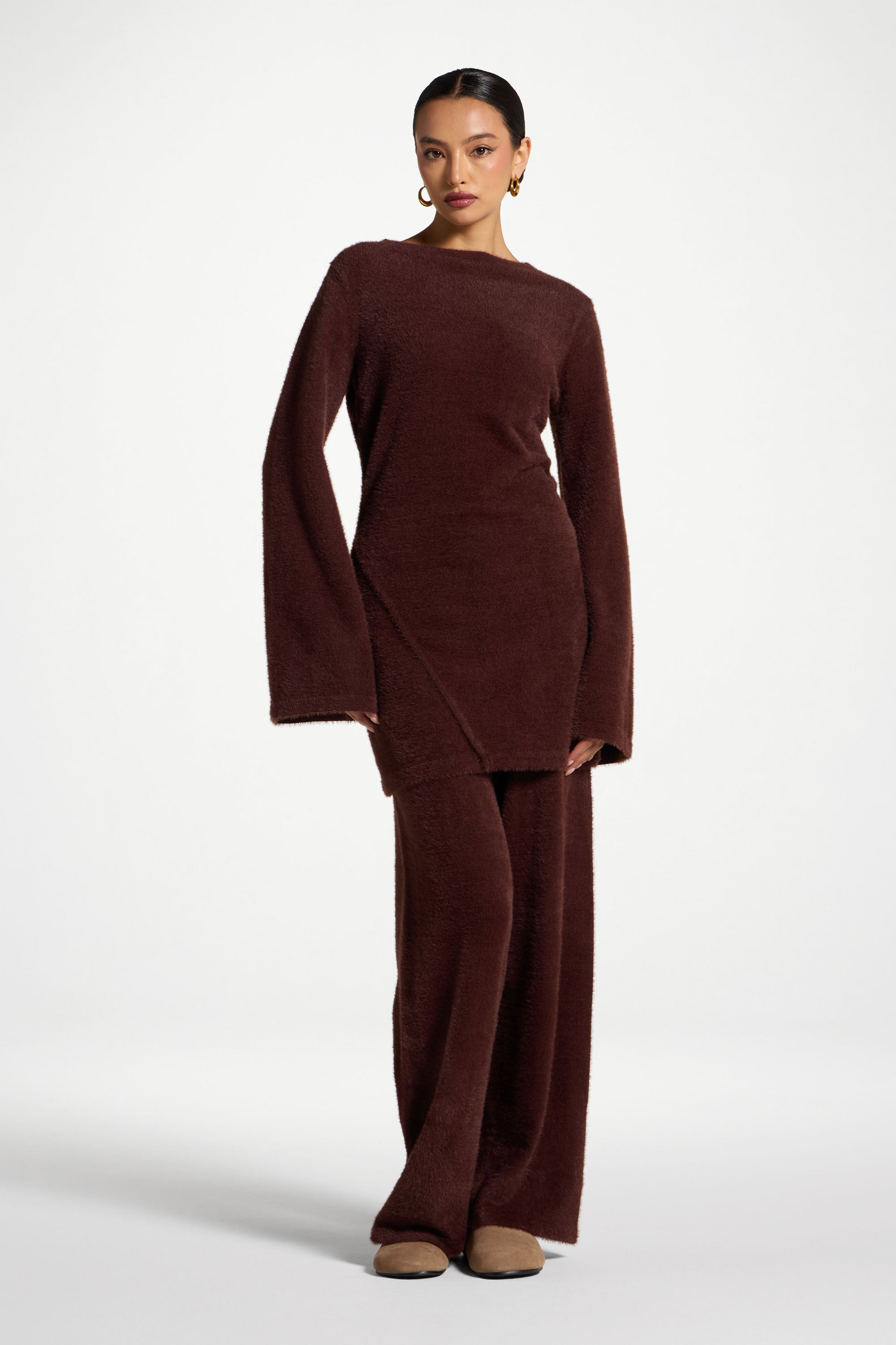 Mink Tunic Sweater - Brown Abayas Veiled 