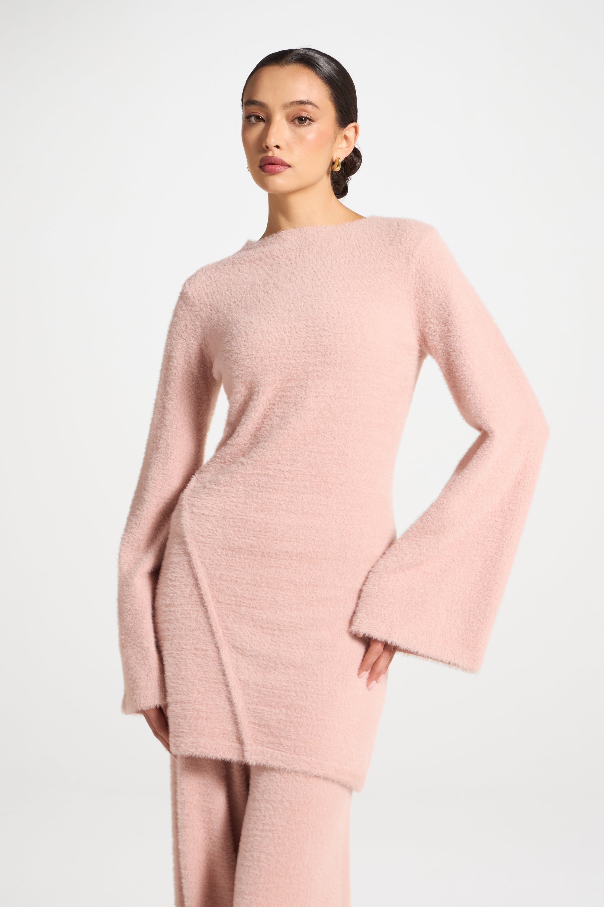 Mink Tunic Sweater - Pink Abayas Veiled 