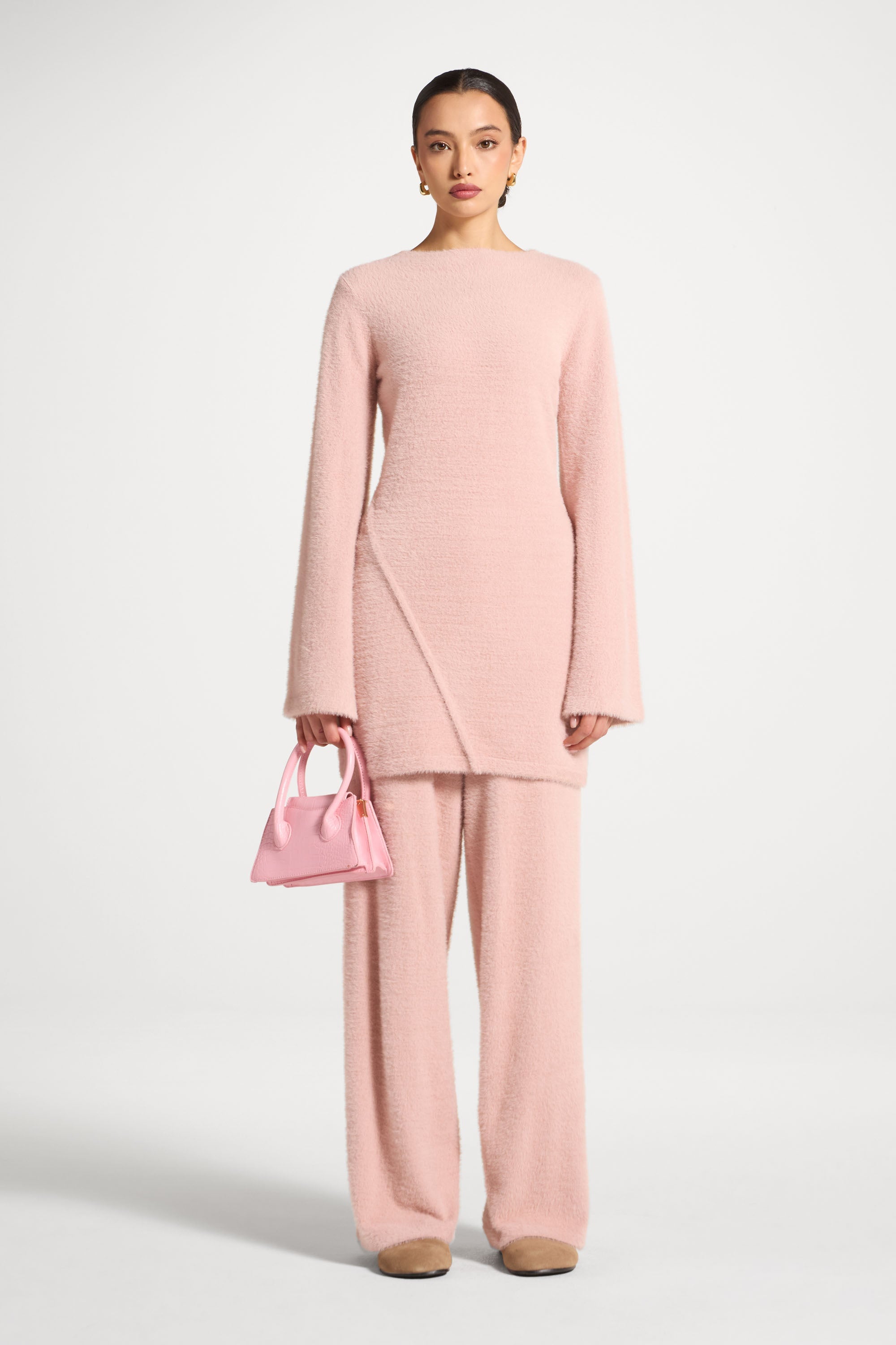 Mink Tunic Sweater - Pink Abayas Veiled 