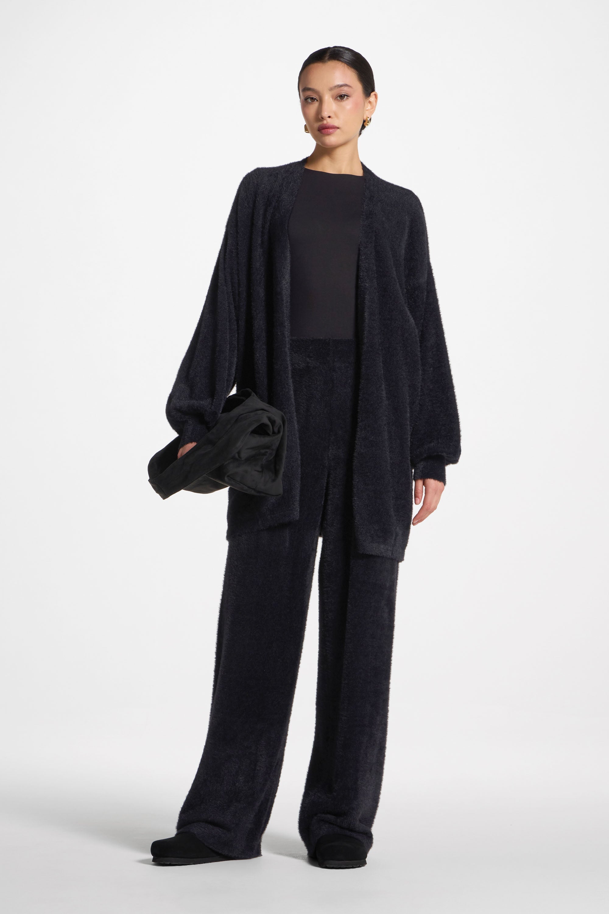 Mink Wide Leg Pants - Black Abayas Veiled 