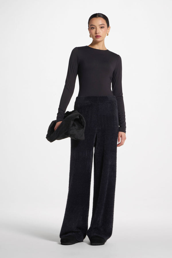 Mink Wide Leg Pants - Black Abayas Veiled 