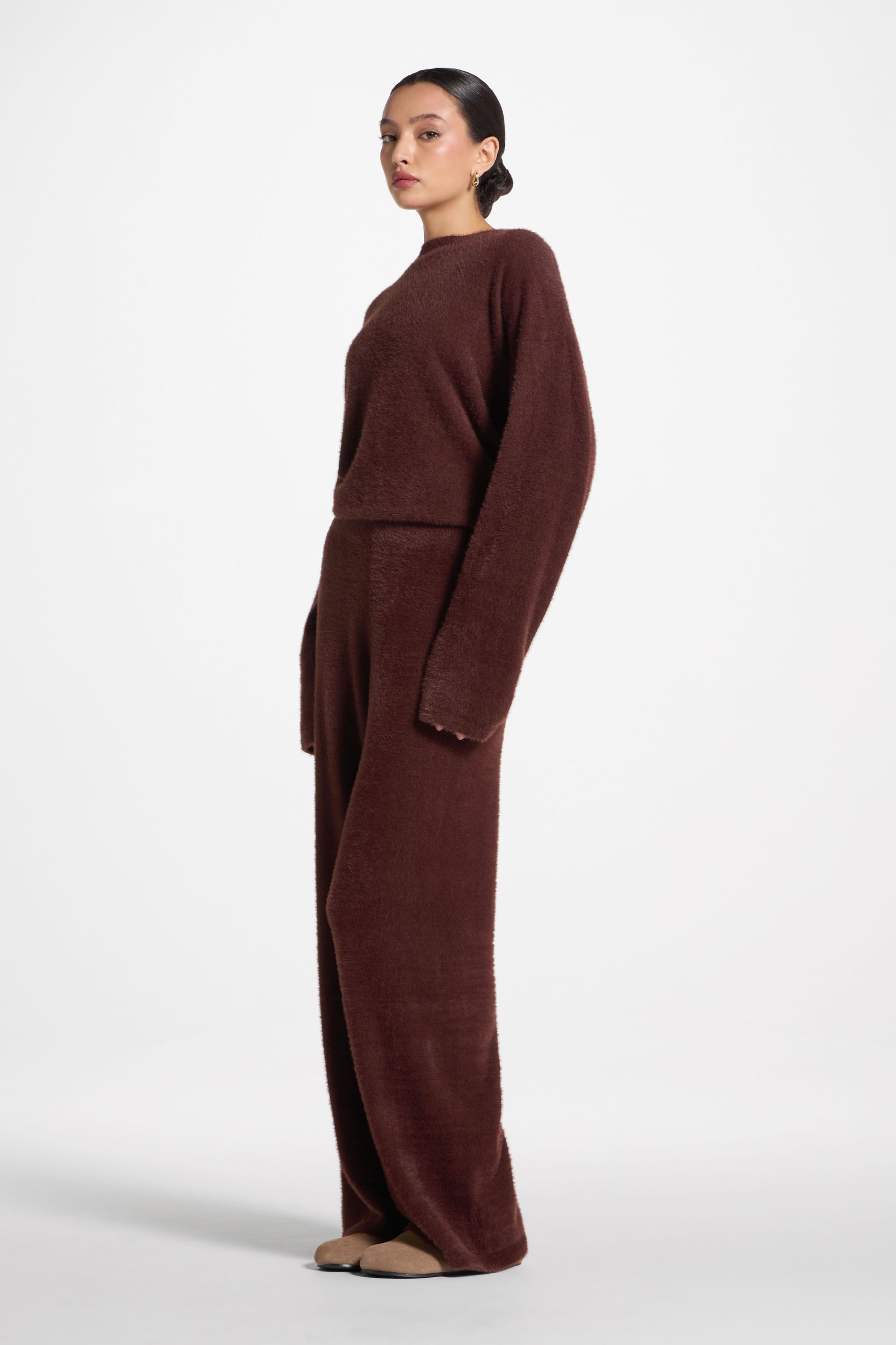 Mink Wide Leg Pants - Brown Abayas Veiled 