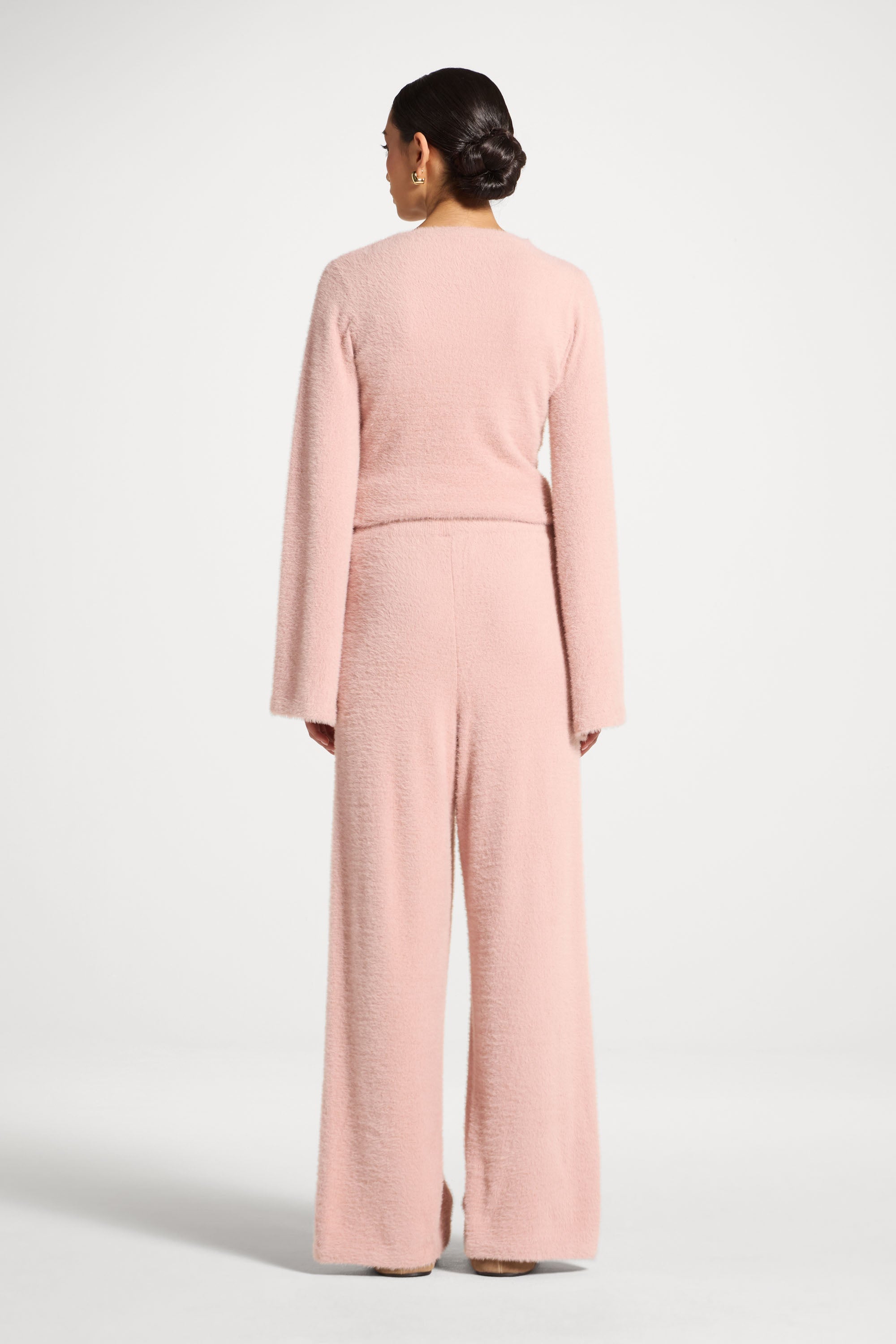 Mink Wide Leg Pants - Pink Abayas Veiled 