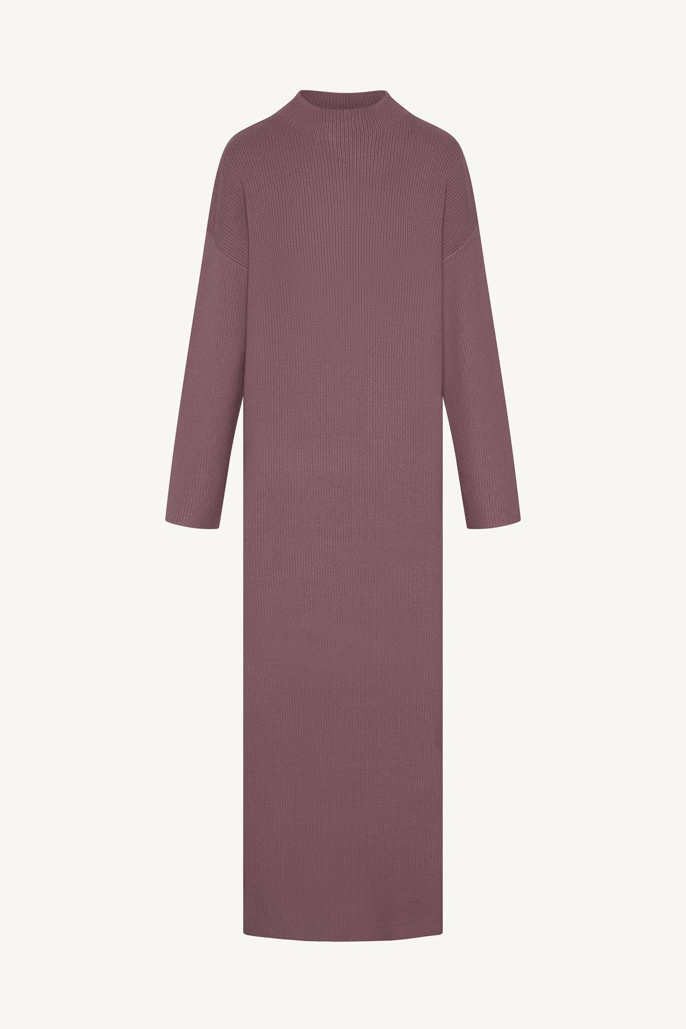 Mock Neck Knit Dress - Mauve Abayas Veiled 