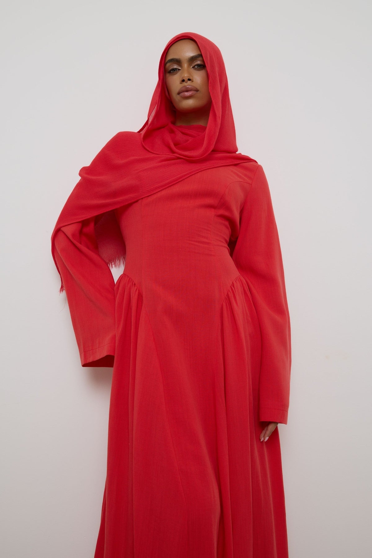 Modal Crinkle Fringe Hijab - Strawberry Hijabs Veiled 
