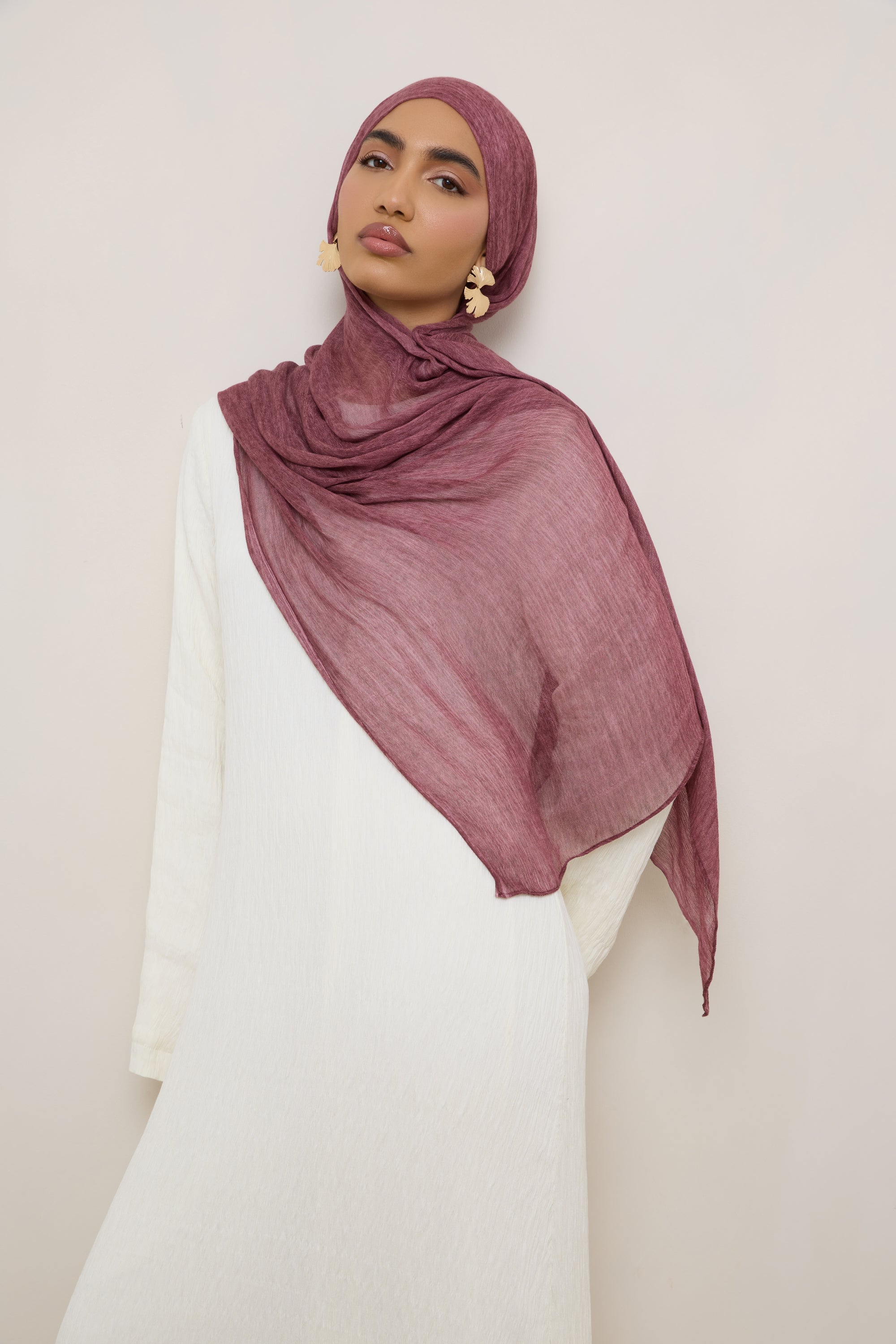 Modal Crinkle Hijab - Boysenberry Hijabs Veiled 