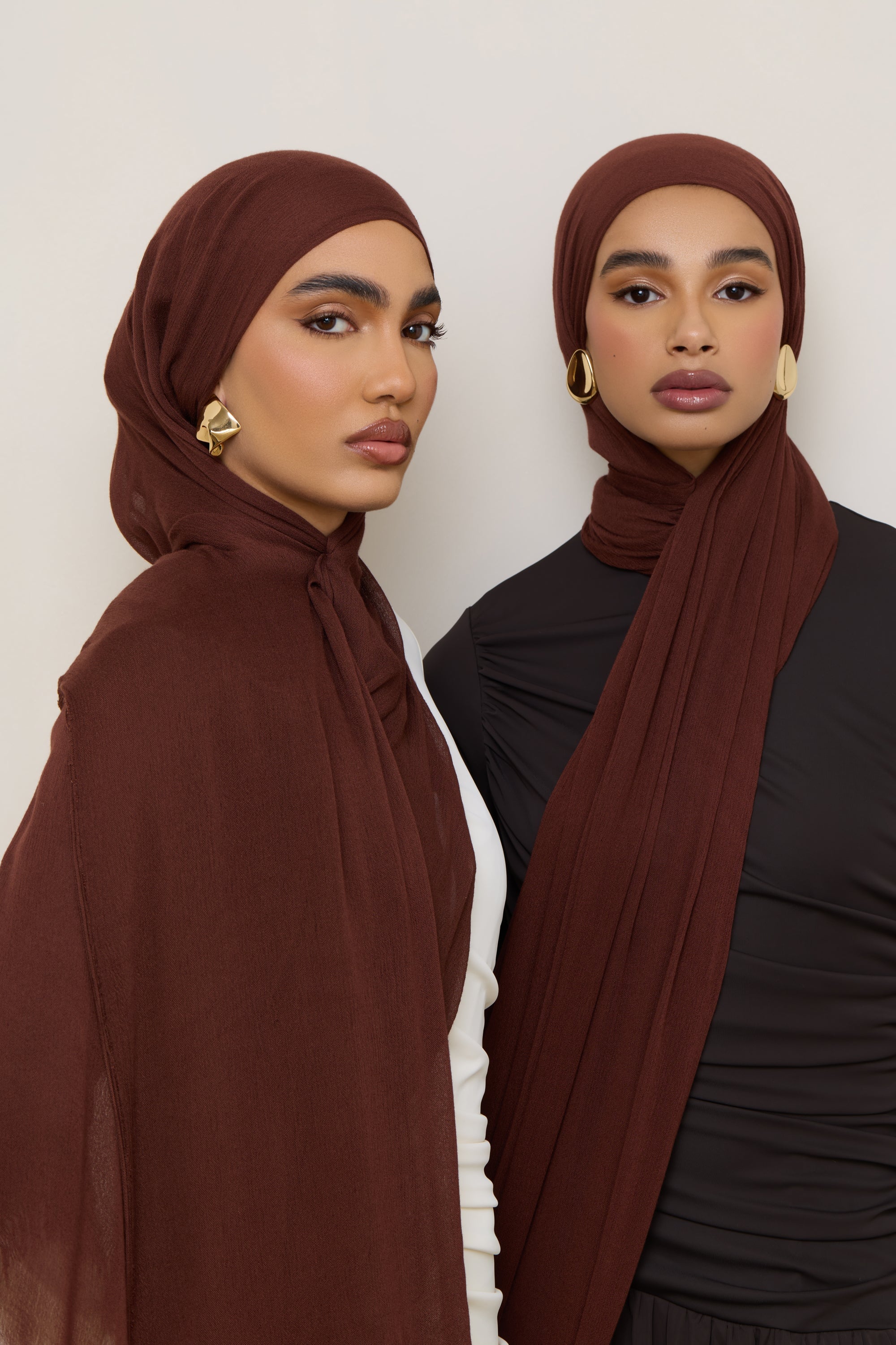 Modal Crinkle Hijab - Cocoa Hijabs Veiled 
