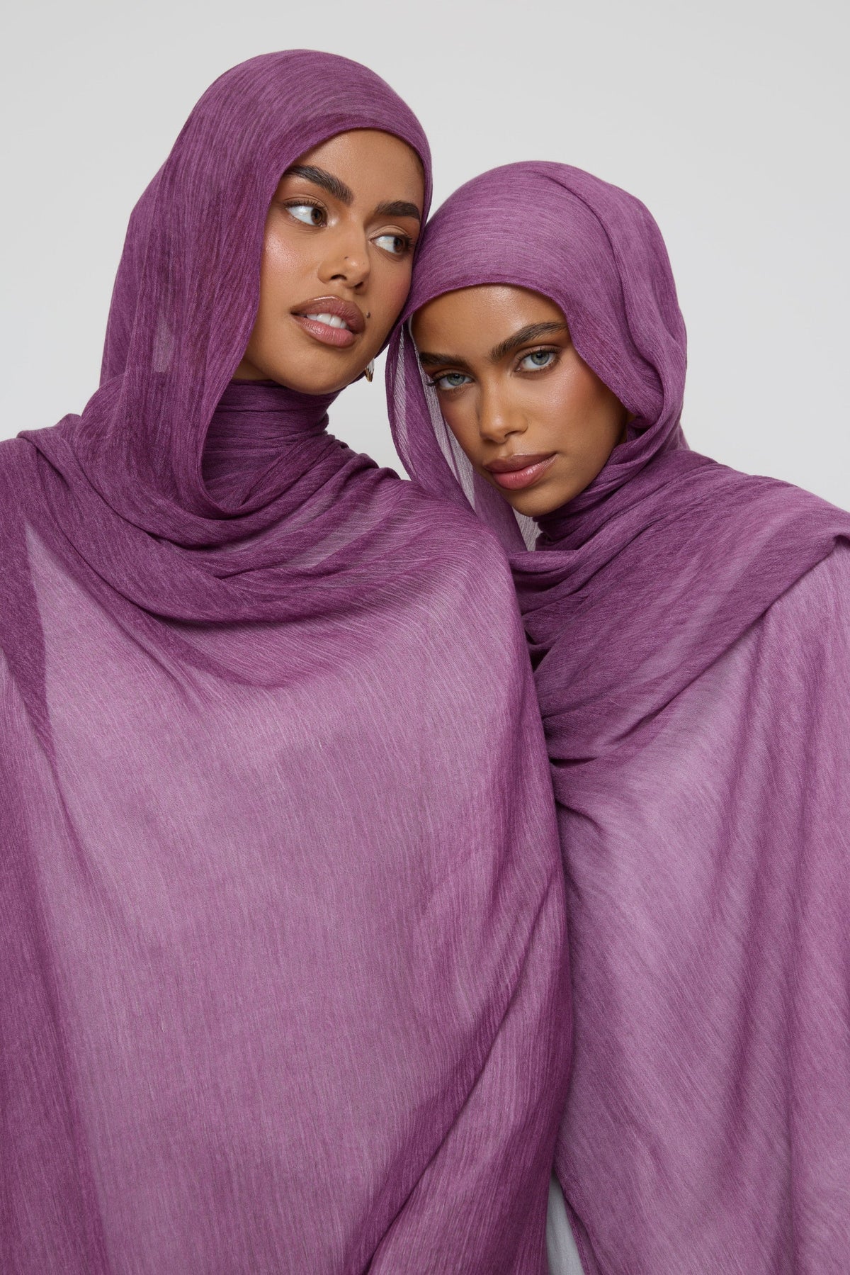 Modal Crinkle Hijab - Currant Hijabs Veiled 