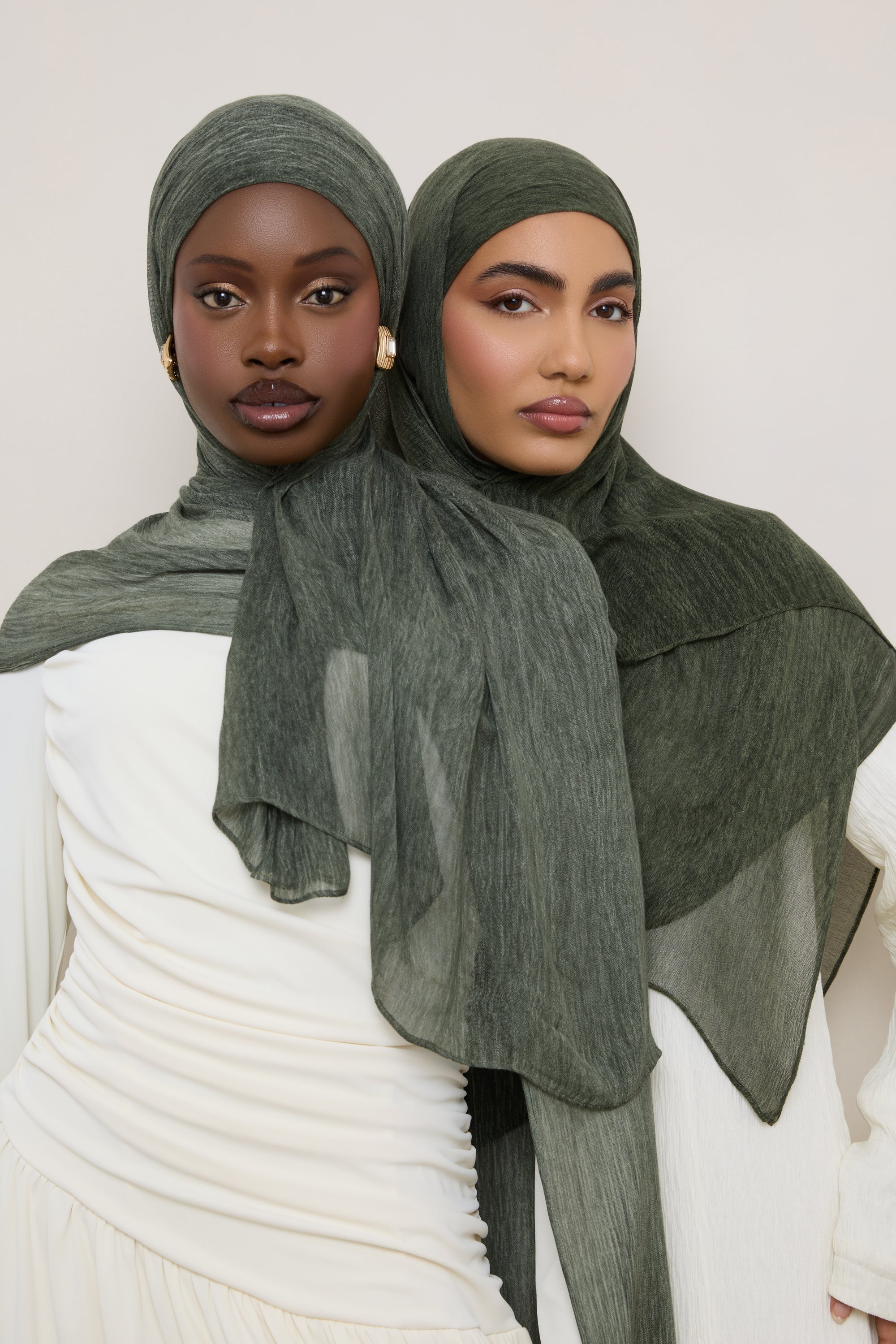 Modal Crinkle Hijab - Dark Forest Hijabs Veiled 