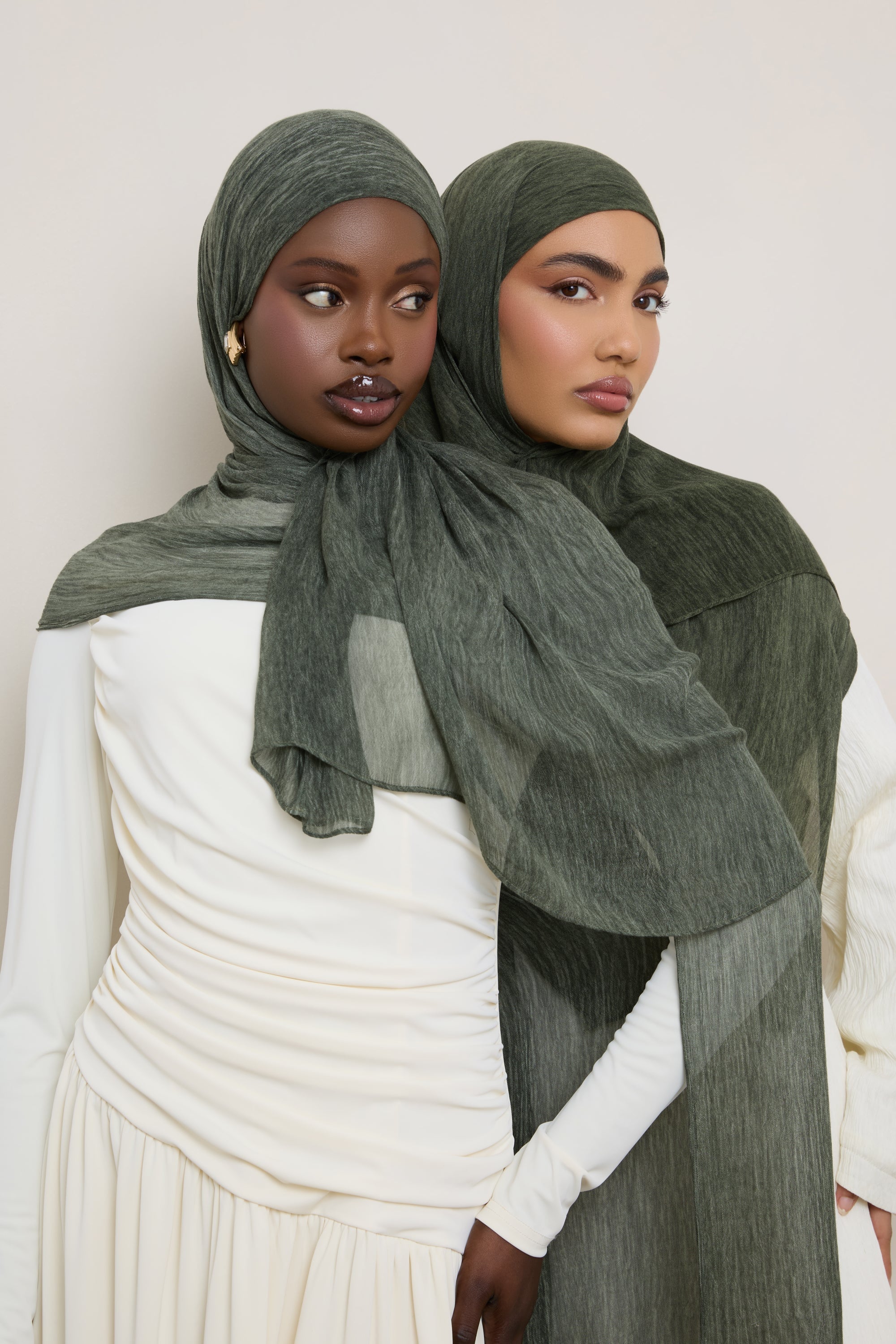 Modal Crinkle Hijab - Dark Forest Hijabs Veiled 