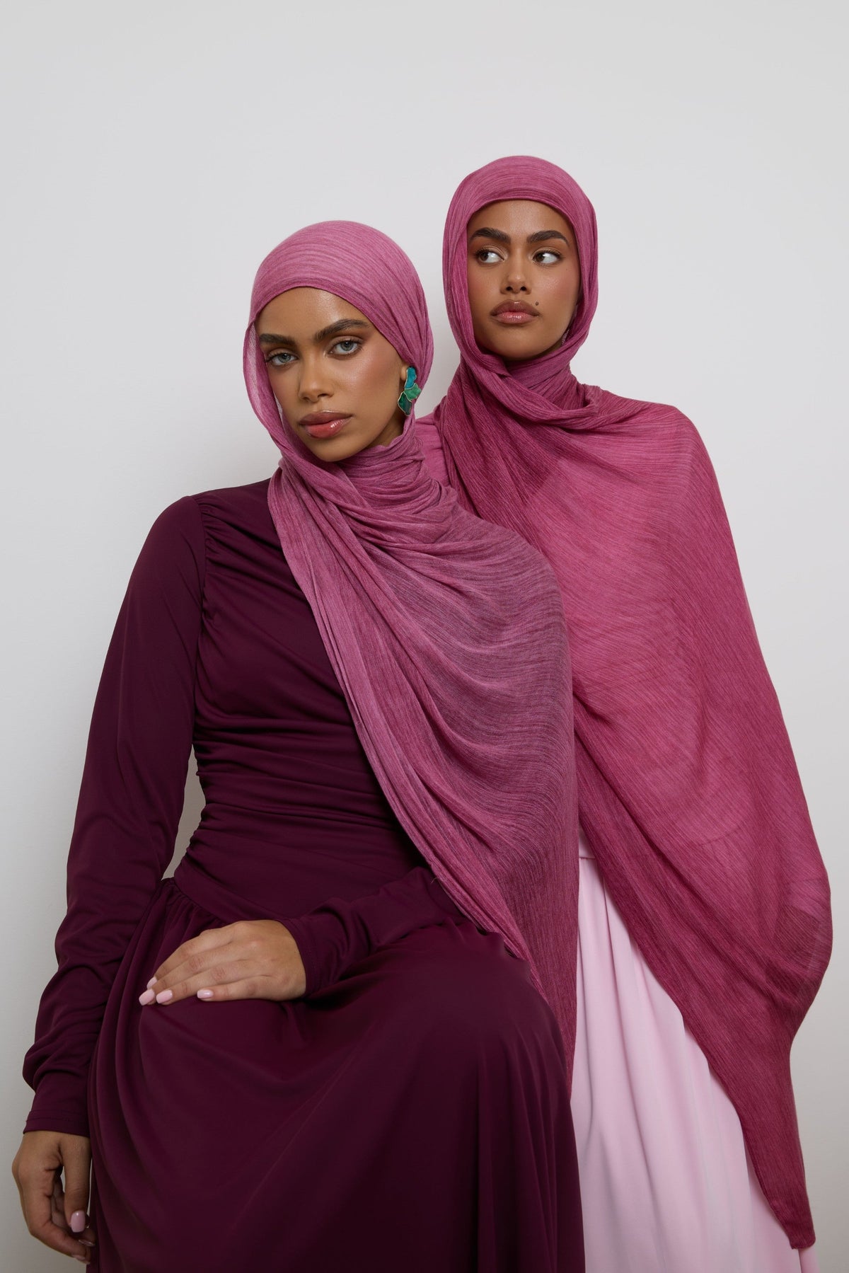 Modal Crinkle Hijab - Fig Hijabs Veiled 