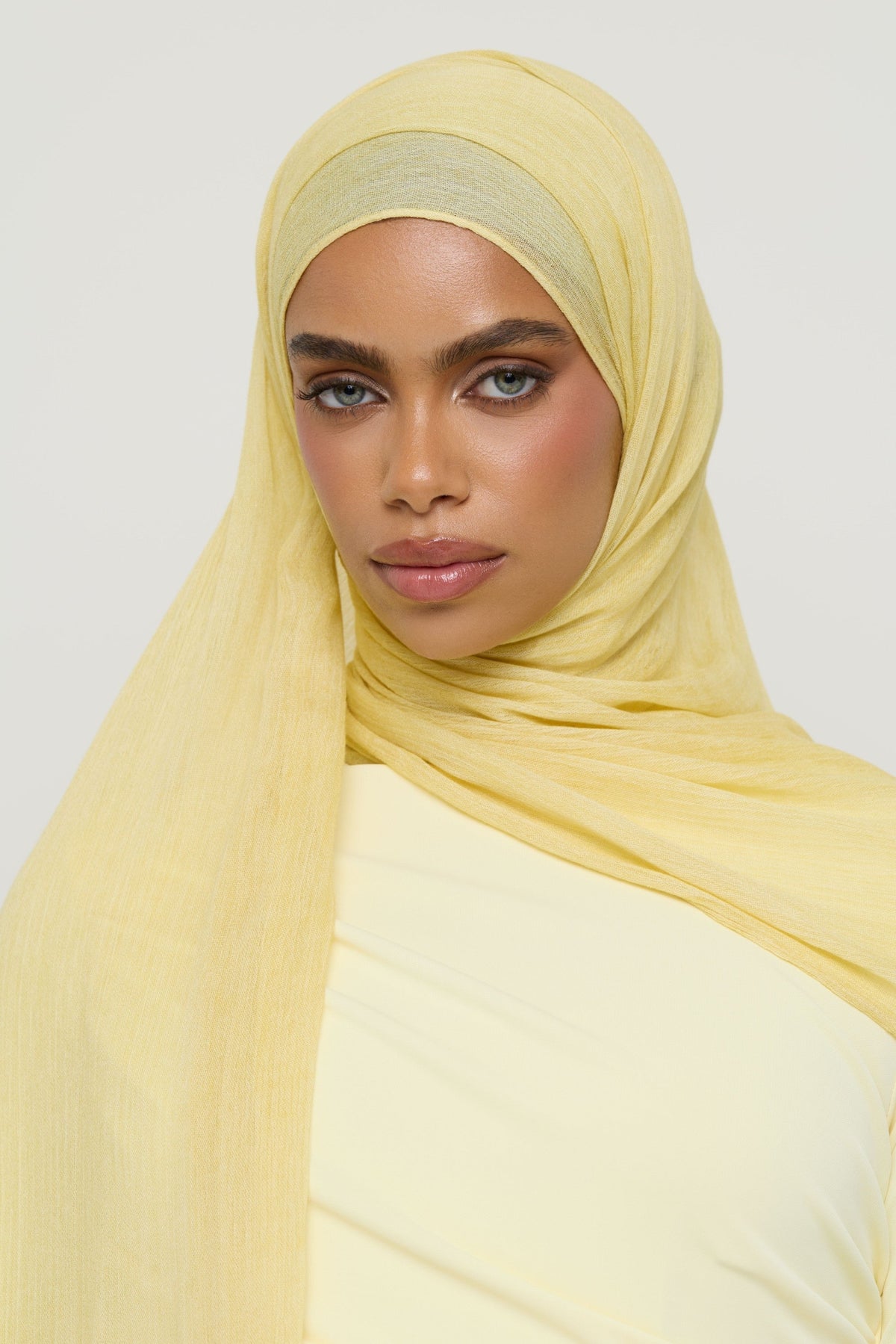 Modal Crinkle Hijab - Lemon Hijabs Veiled 