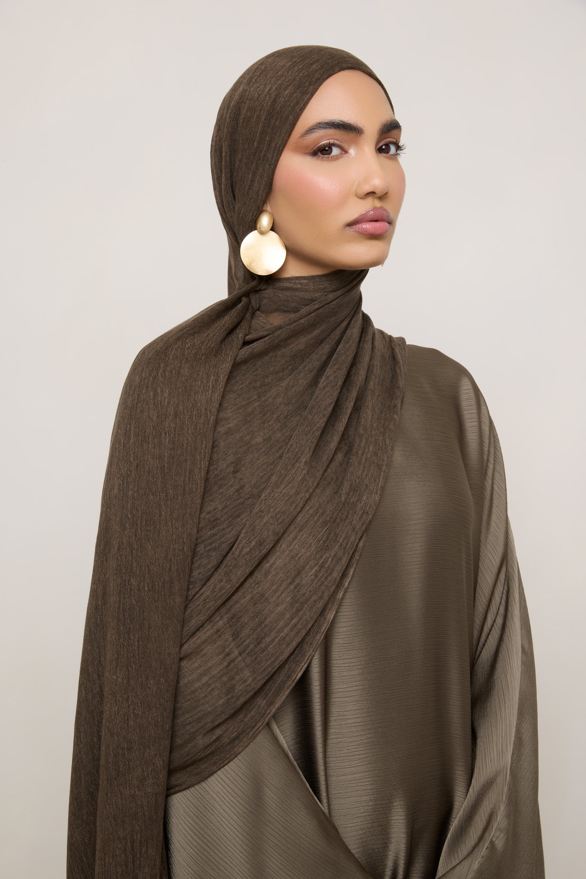 Modal Crinkle Hijab - Marble Hijabs Veiled 