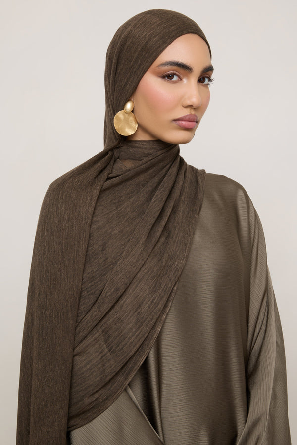 Modal Crinkle Hijab - Marble Hijabs Veiled 