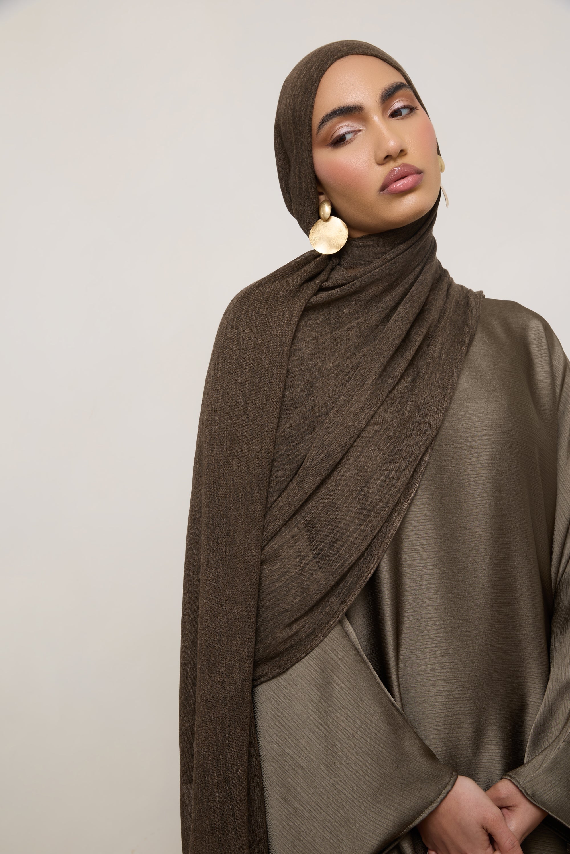 Modal Crinkle Hijab - Marble Hijabs Veiled 