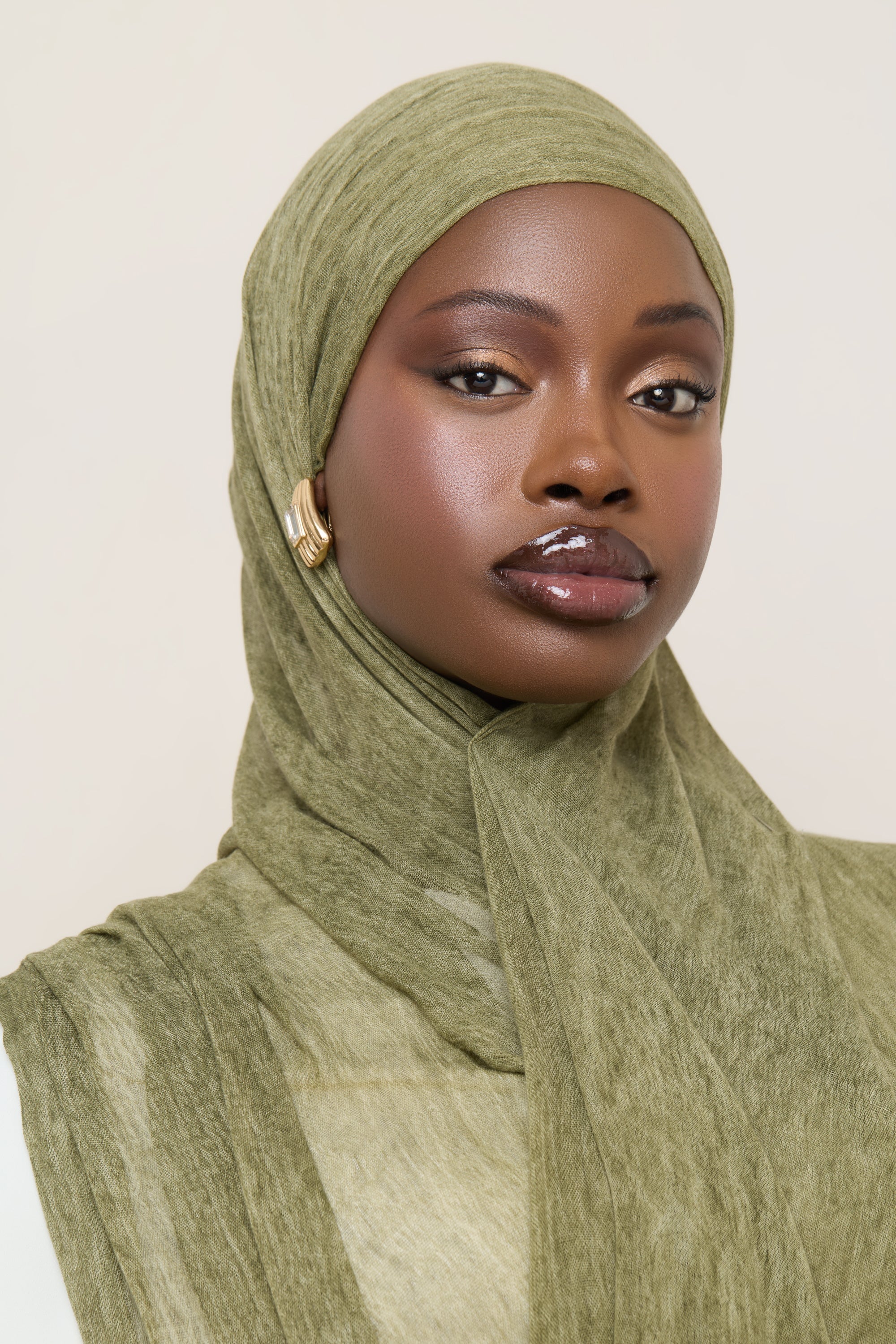 Modal Crinkle Hijab - Moss Hijabs Veiled 