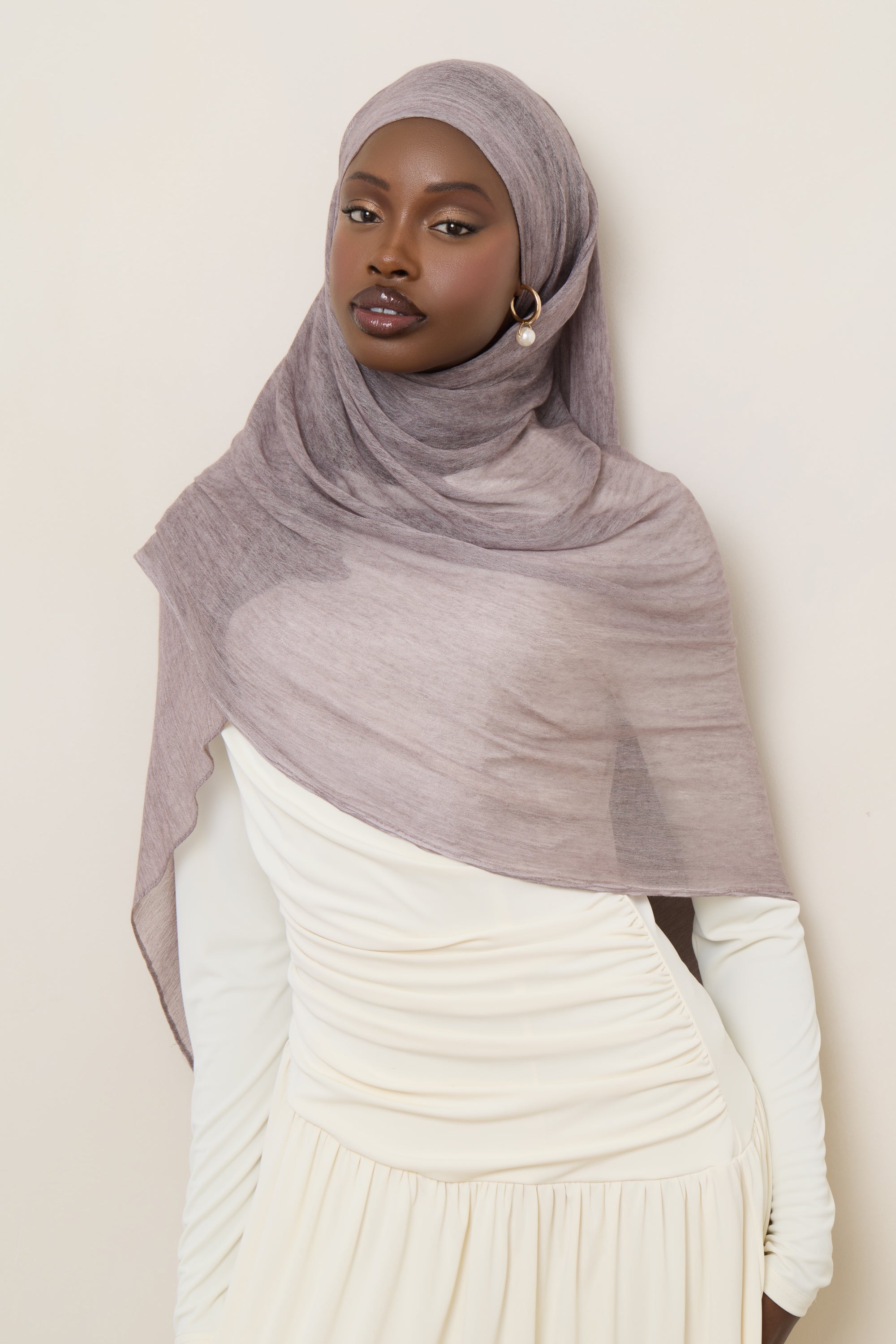 Modal Crinkle Hijab - Mushroom Hijabs Veiled 