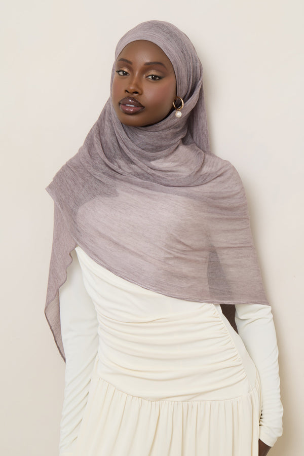 Modal Crinkle Hijab - Mushroom Hijabs Veiled 